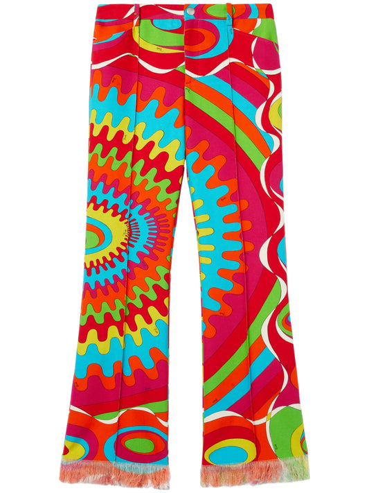 Bersaglio-Print cotton trousers