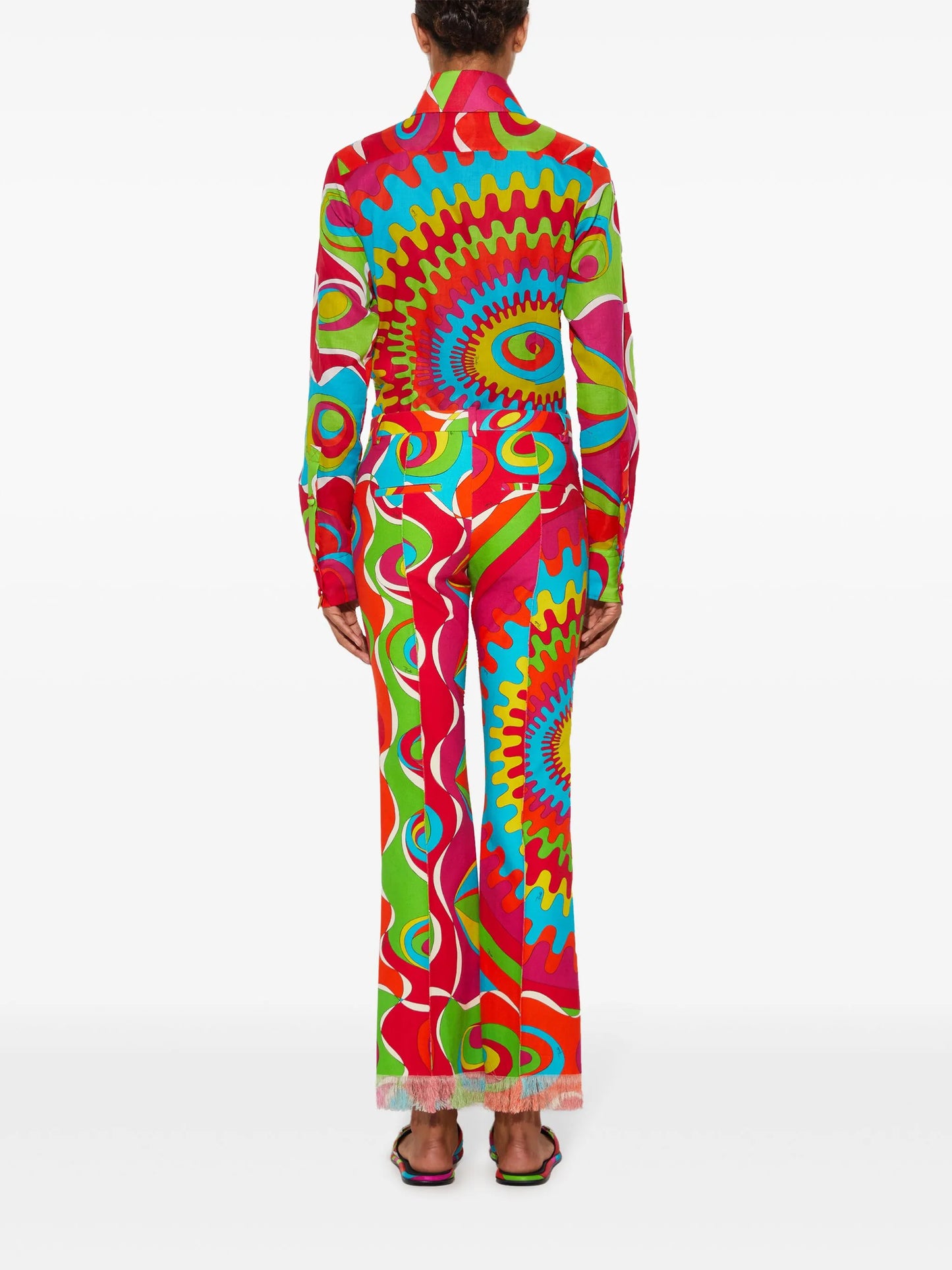 Bersaglio-Print cotton trousers
