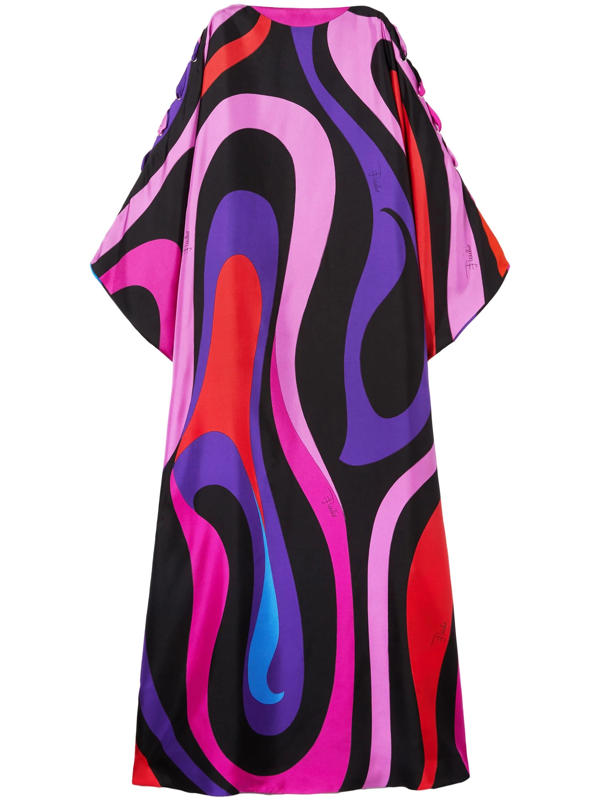 Marmo-print silk dress