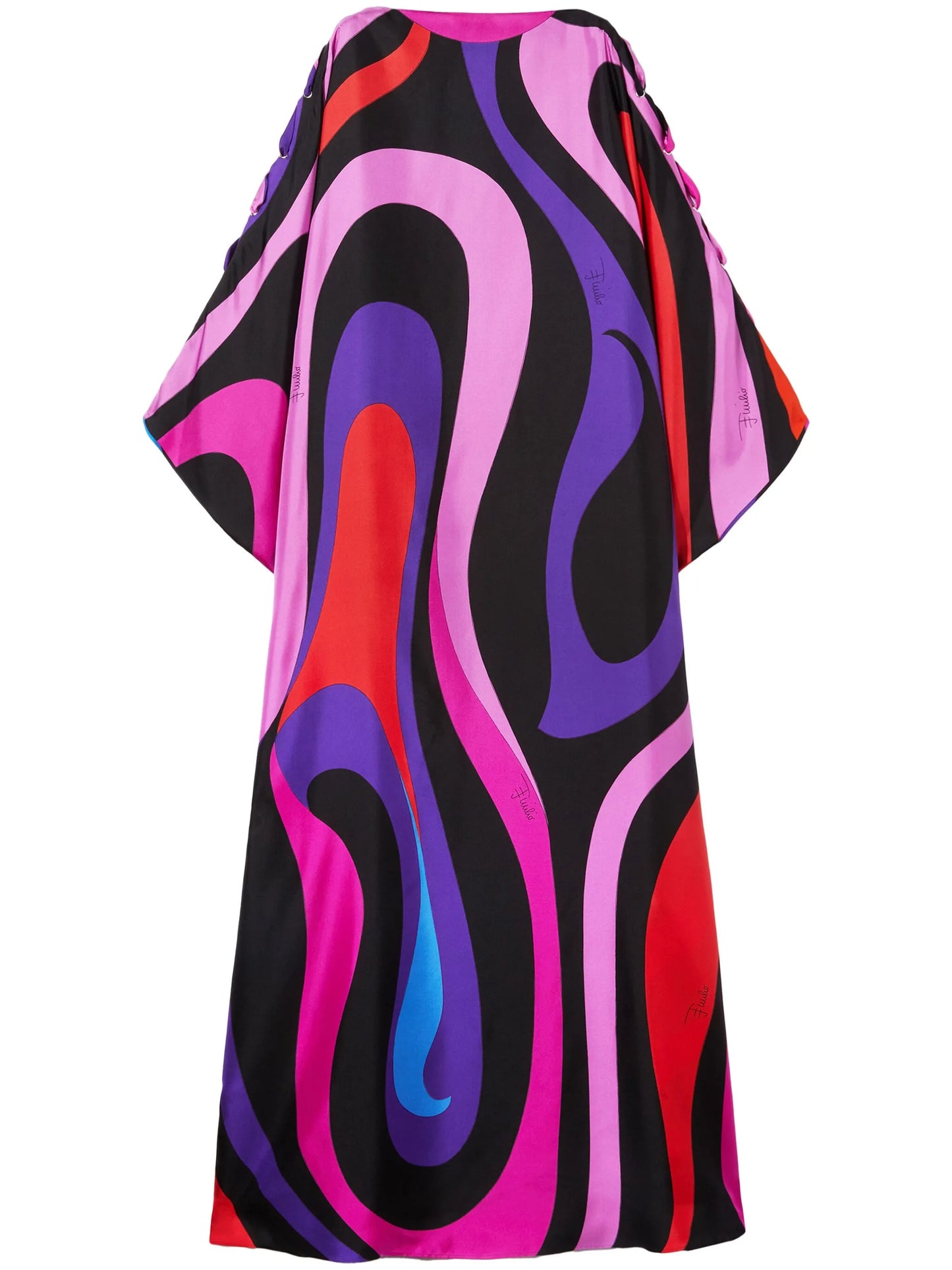 Marmo-print silk dress