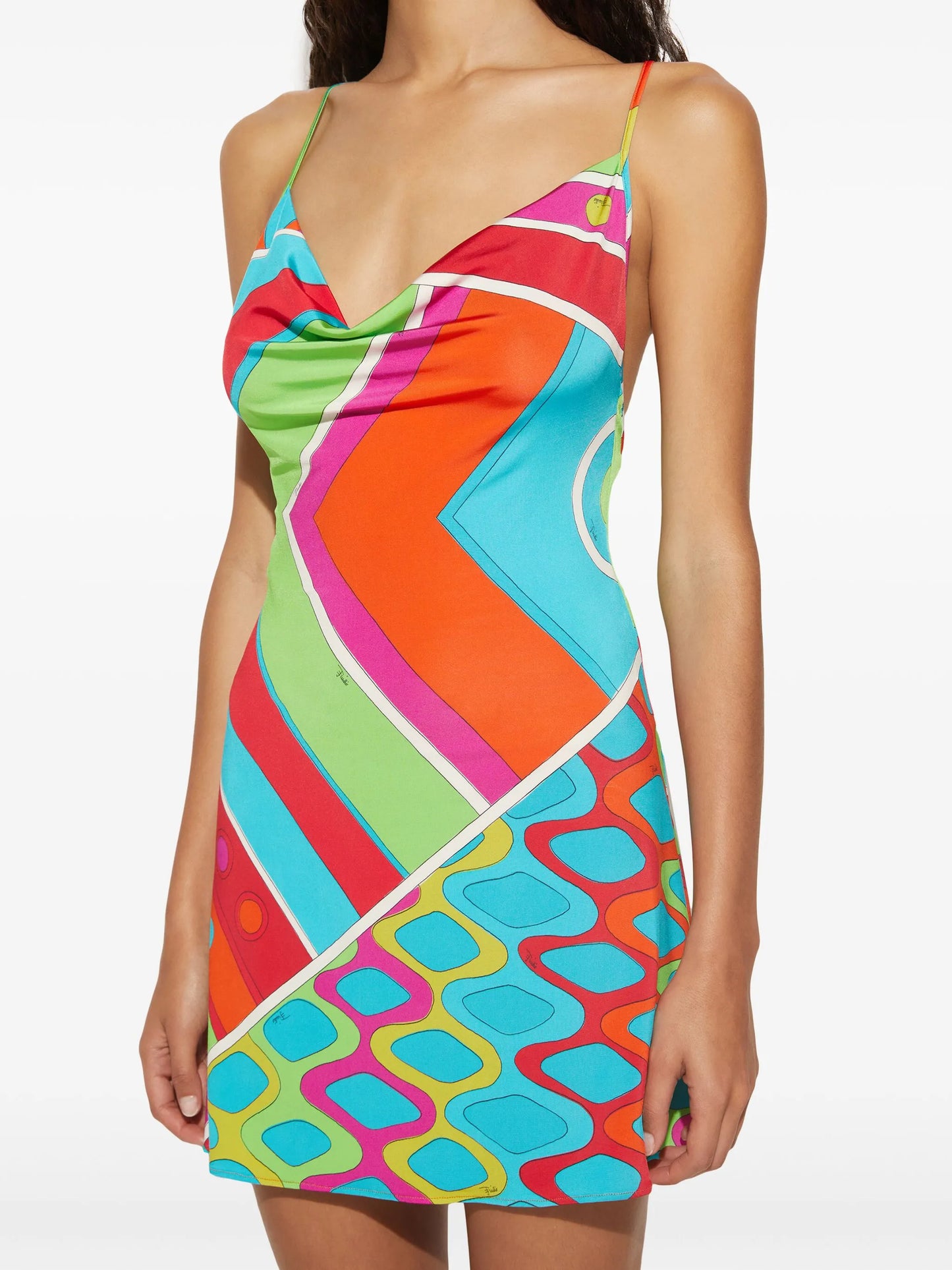 Vivara-print slip minidress