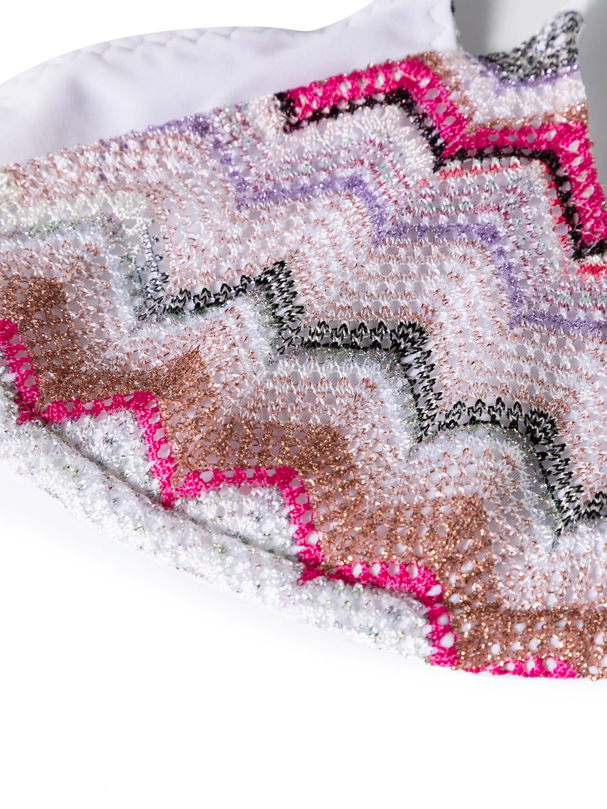 zigzag crochet-knit bikini