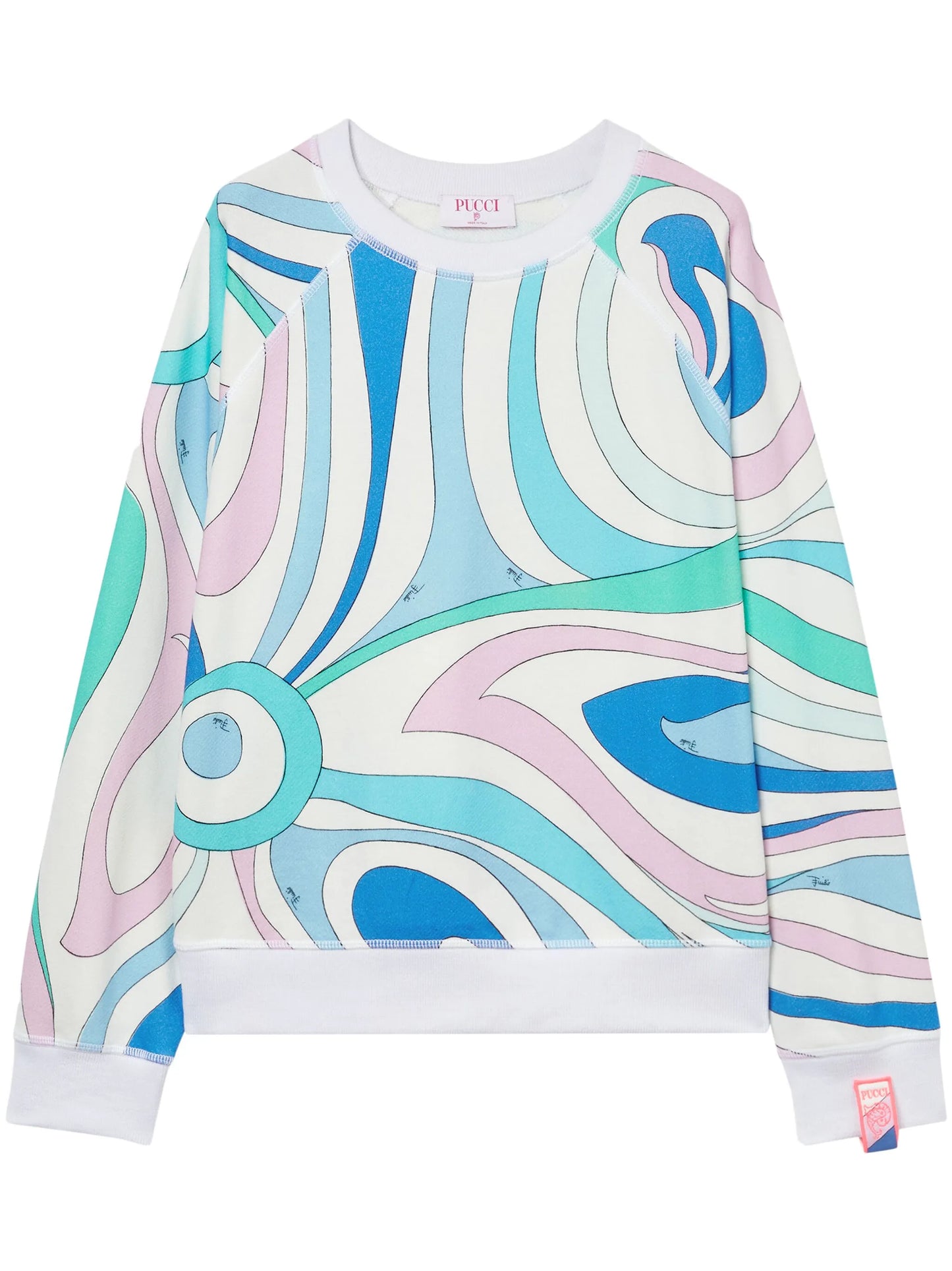 Marmo-print cotton sweatshirt