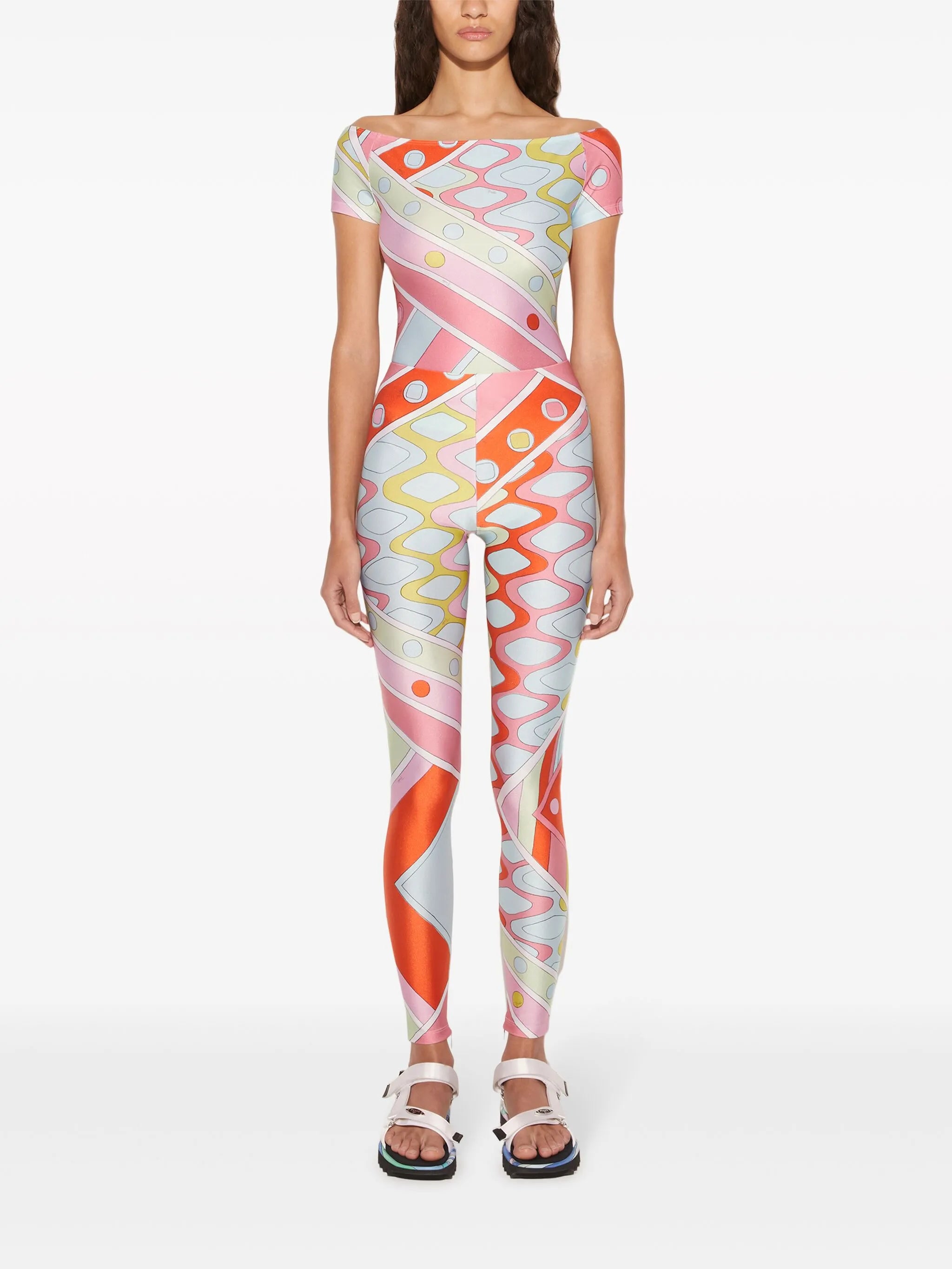 abstract-print leggings