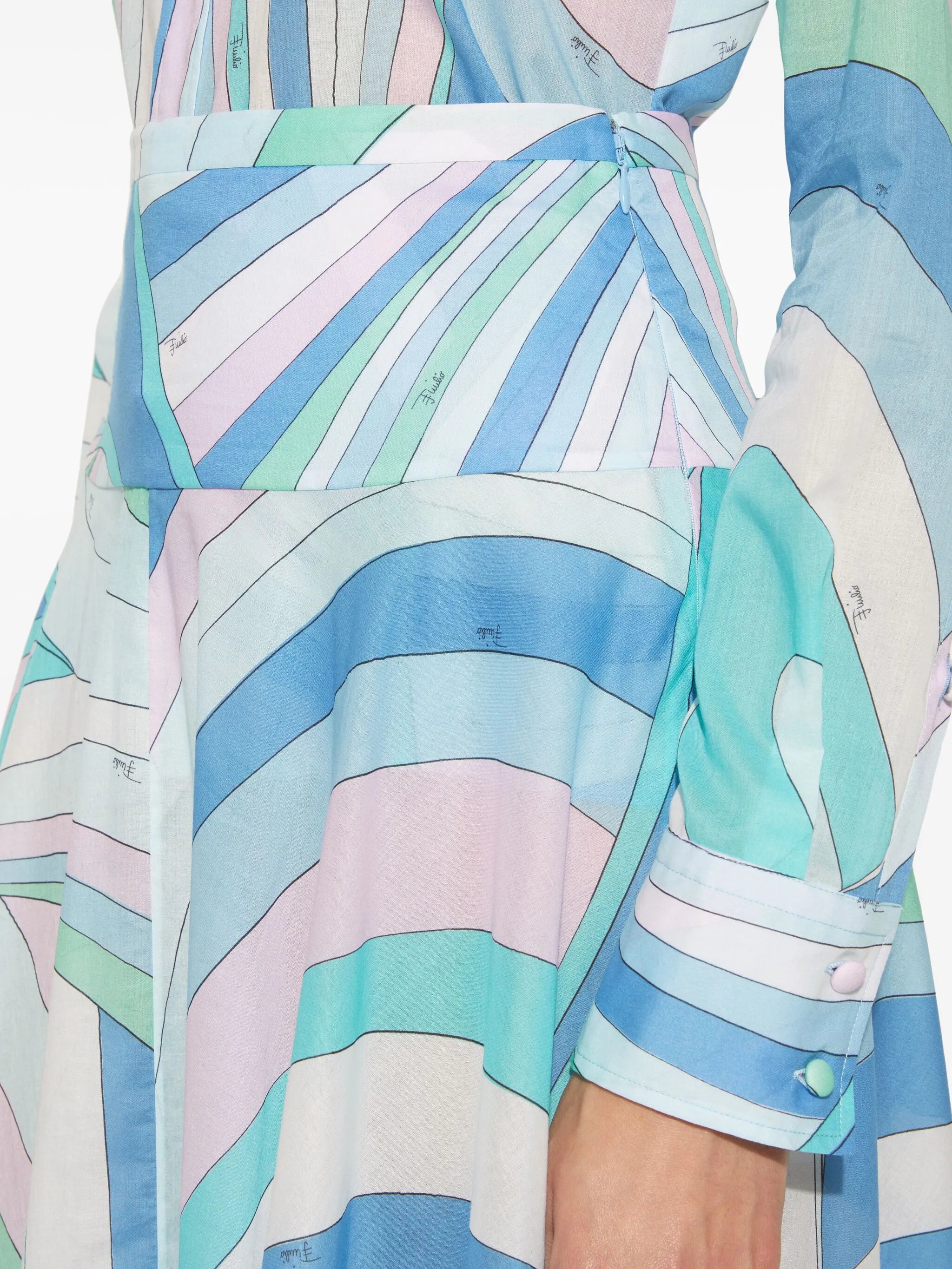 Iride print long skirt