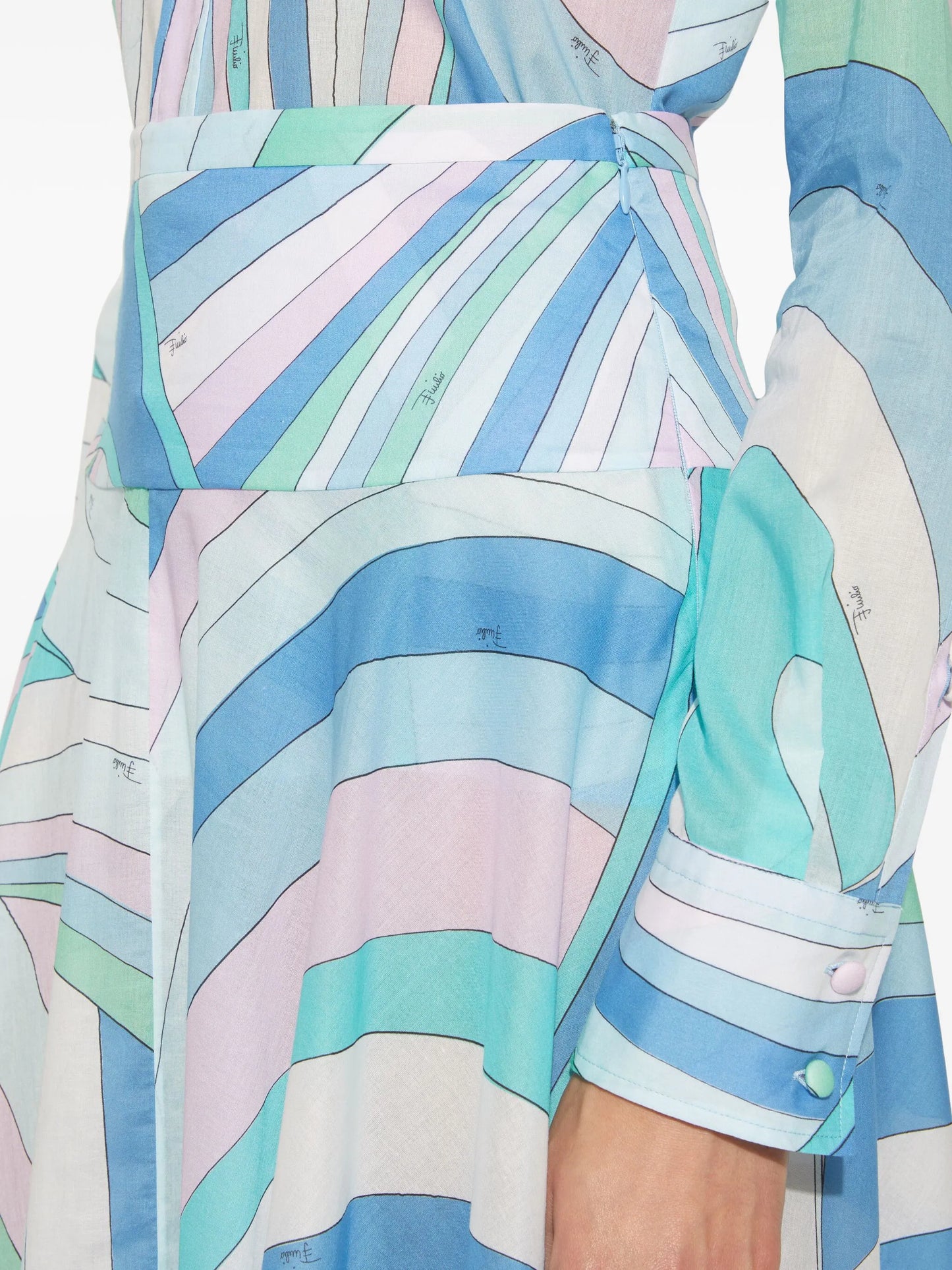 Iride print long skirt