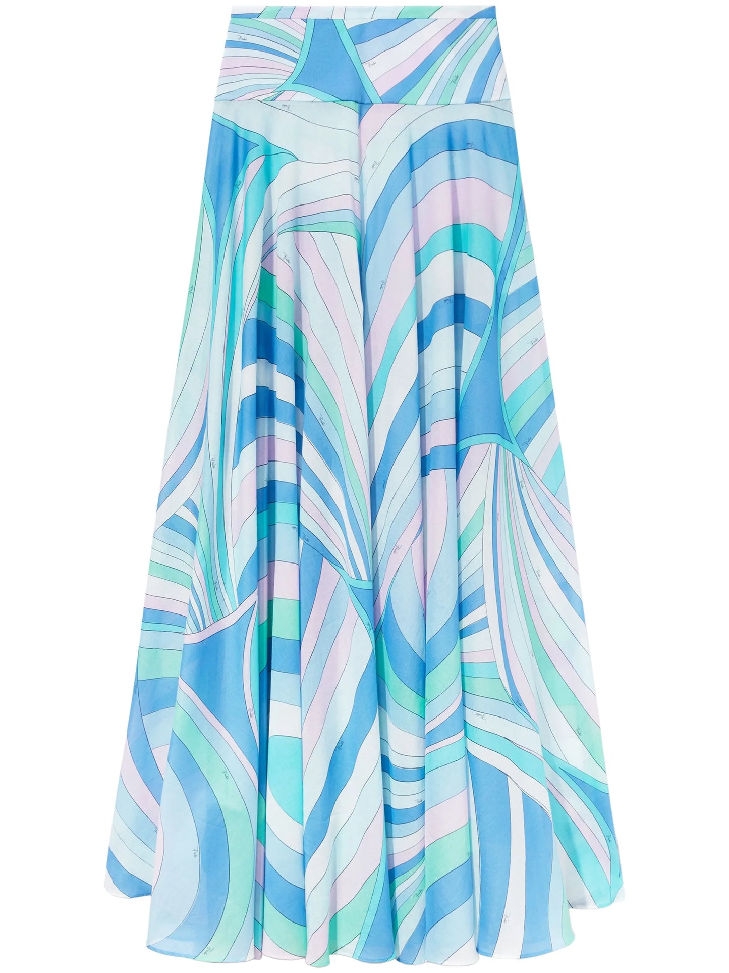 Iride print long skirt