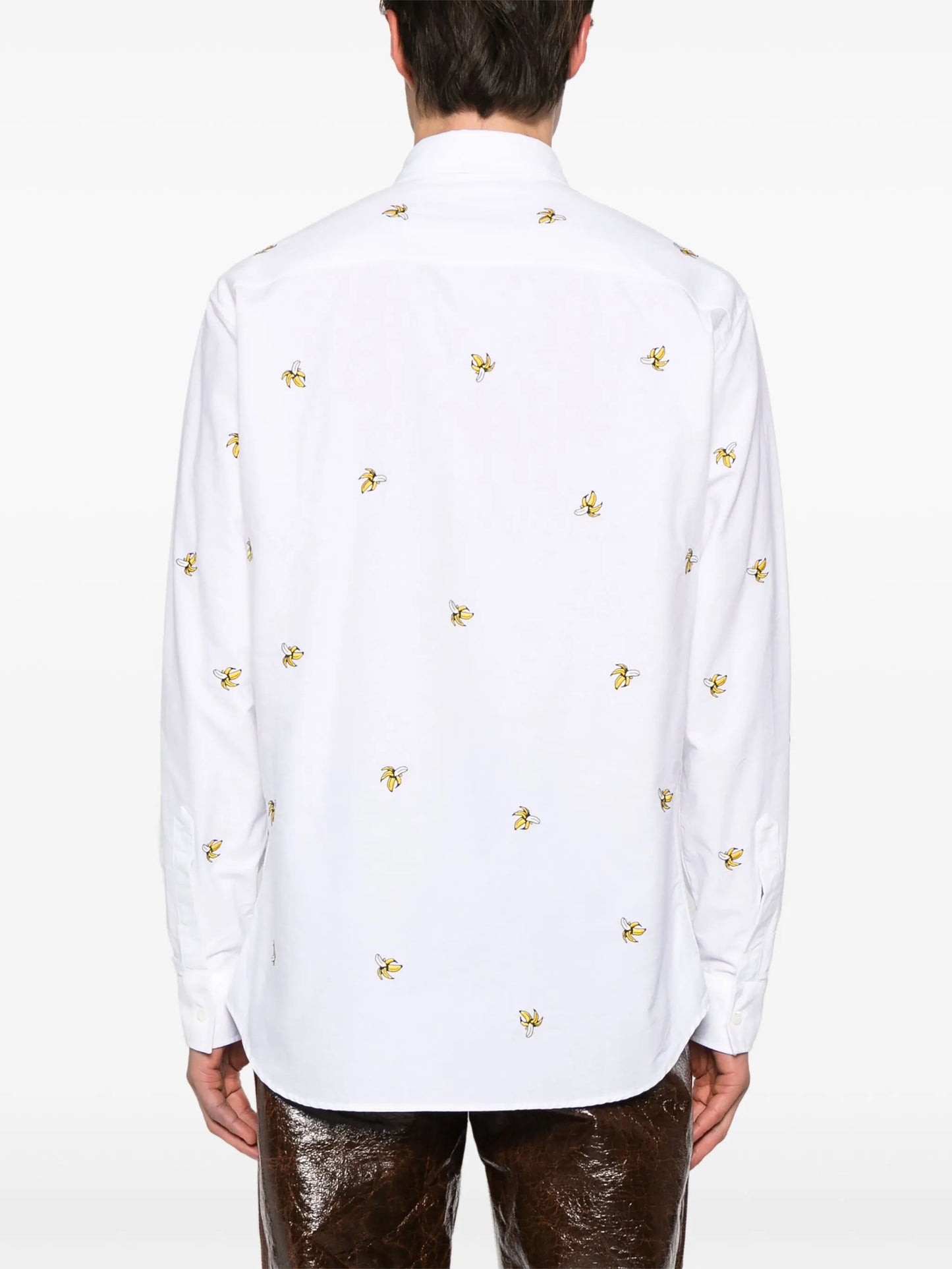 fruit-embroidered cotton shirt