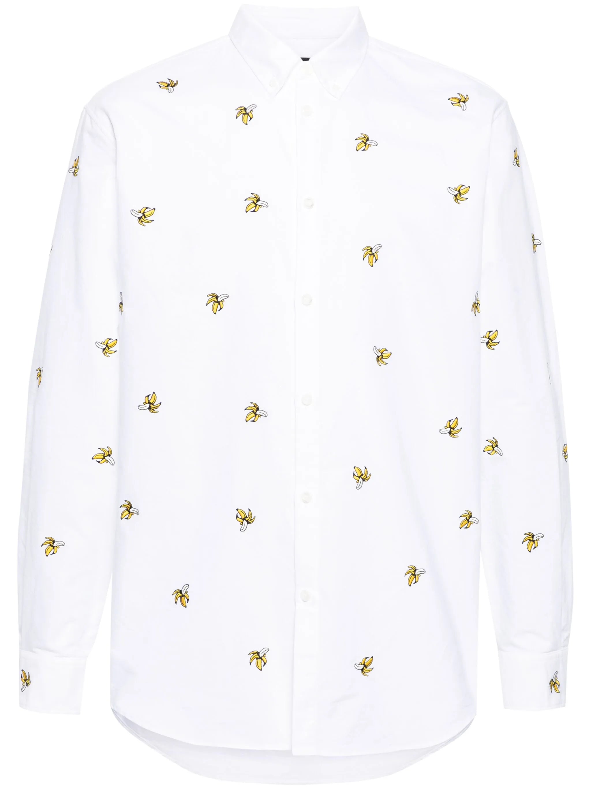 fruit-embroidered cotton shirt