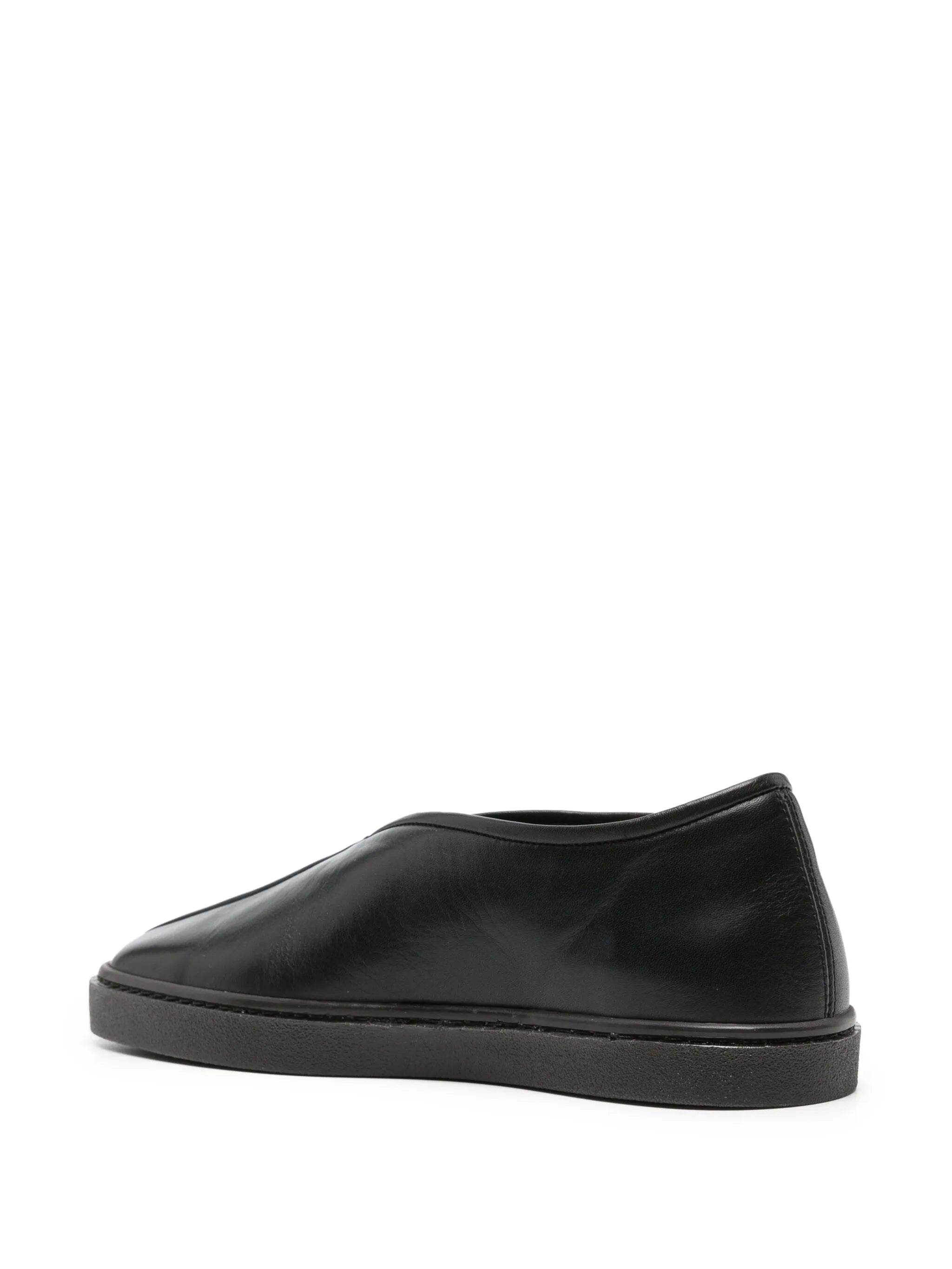 Piped leather sneakers