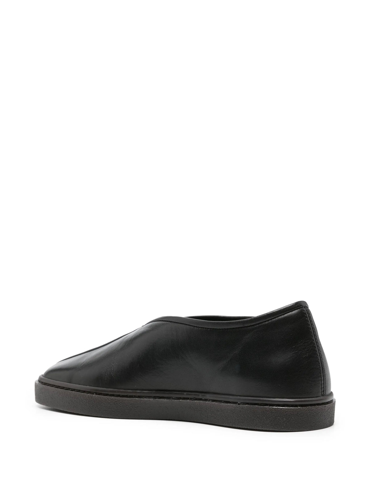 Piped leather sneakers