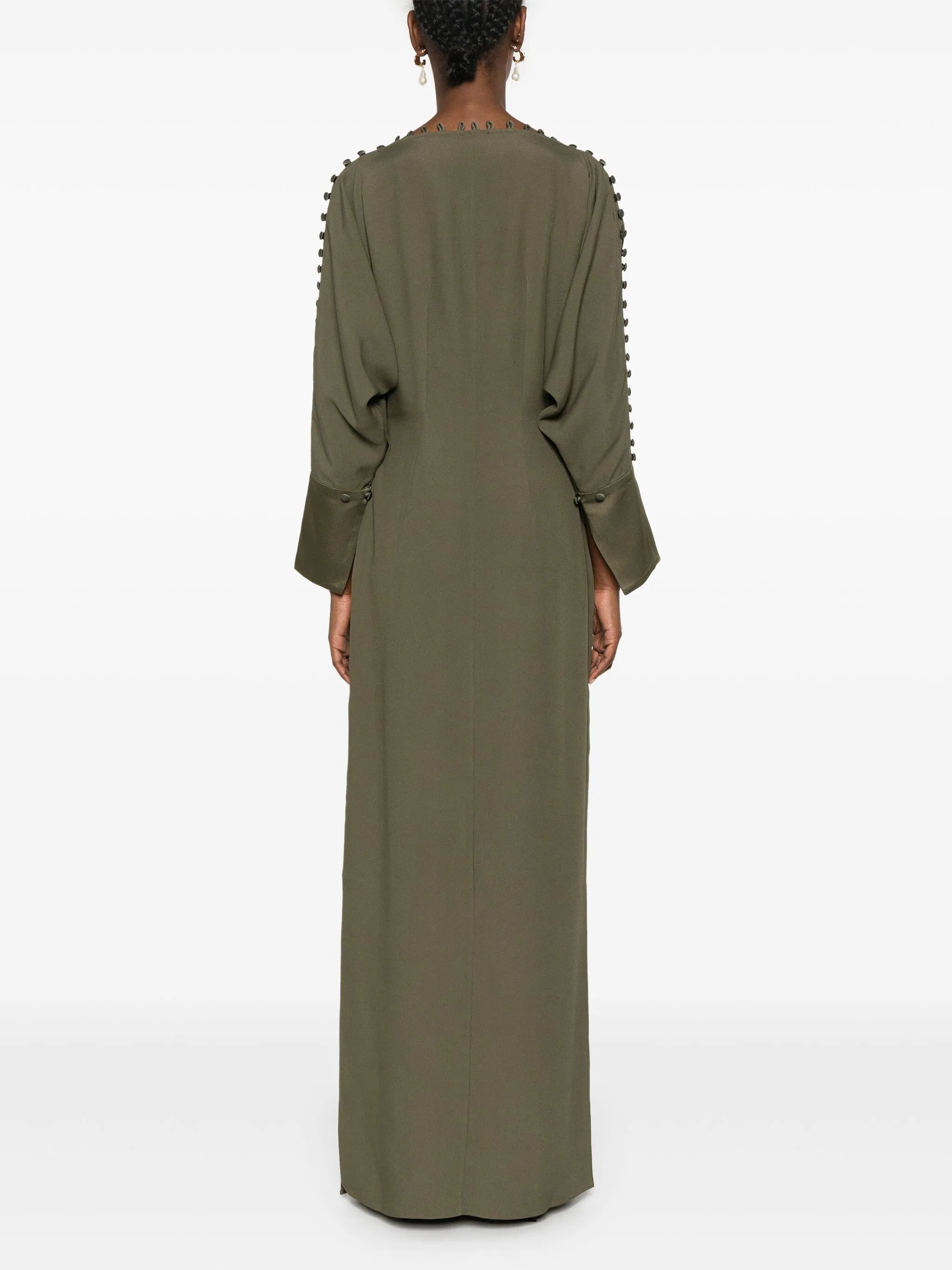 Mila decorative button-detail dress