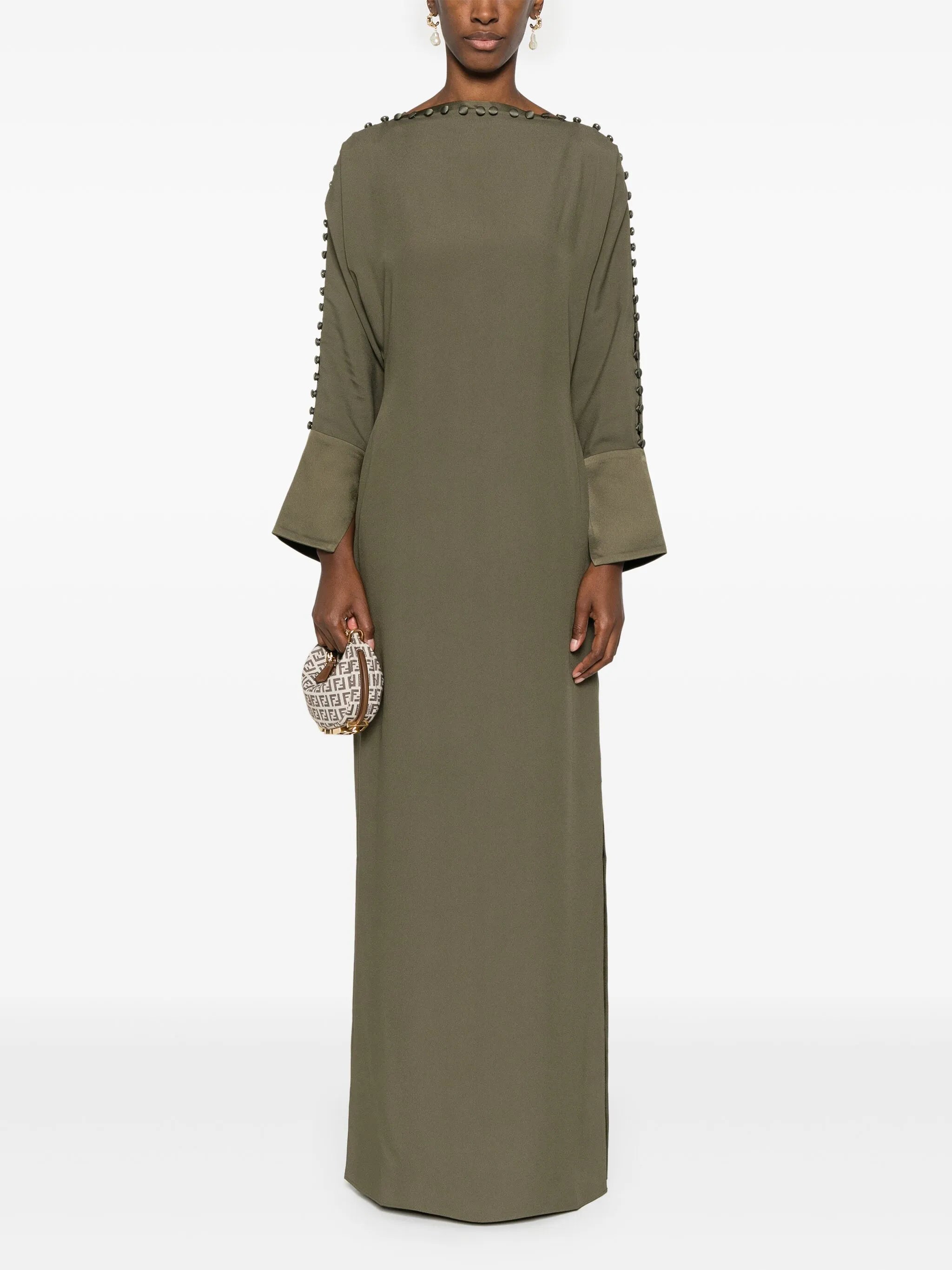 Mila decorative button-detail dress