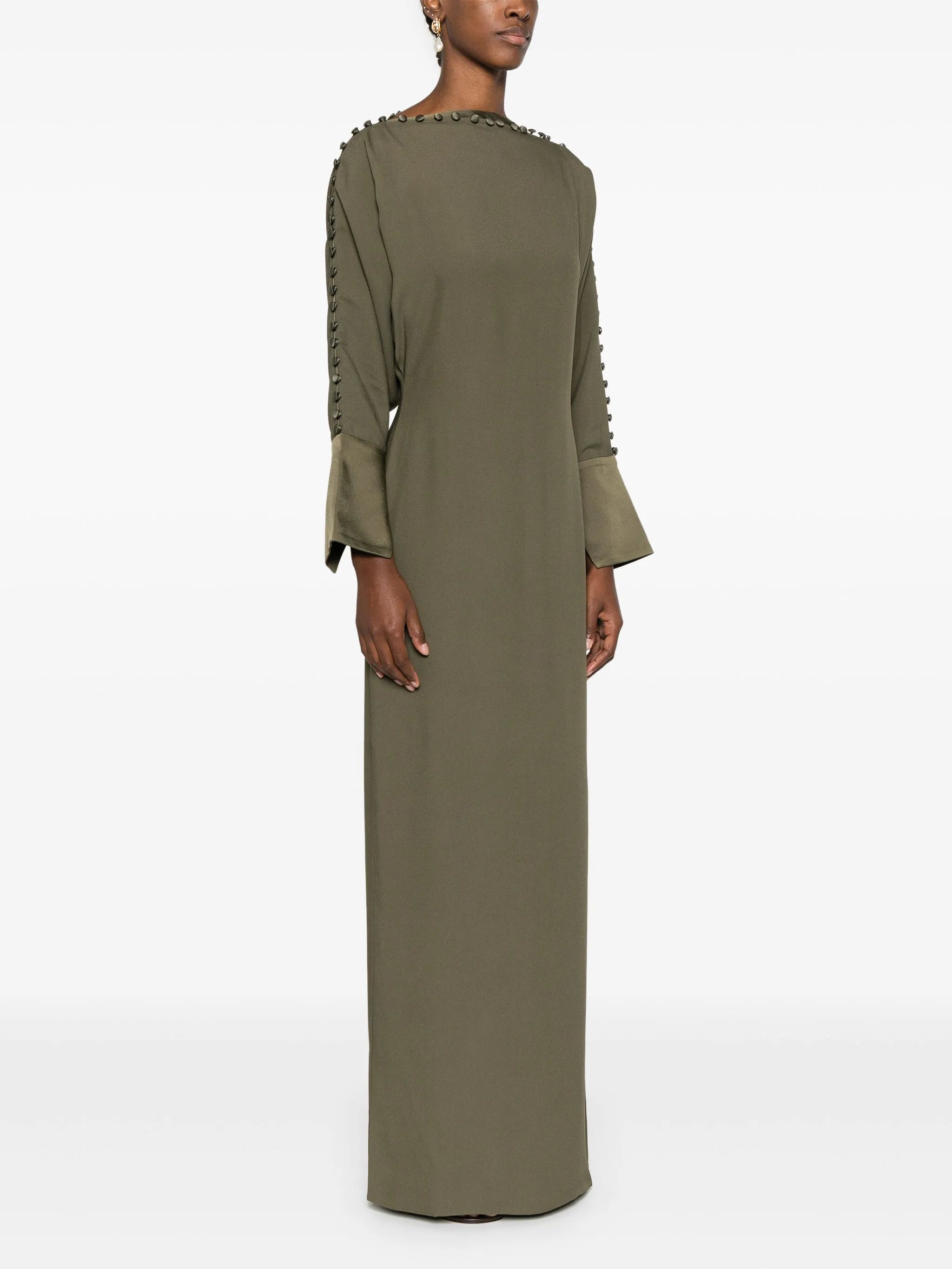 Mila decorative button-detail dress