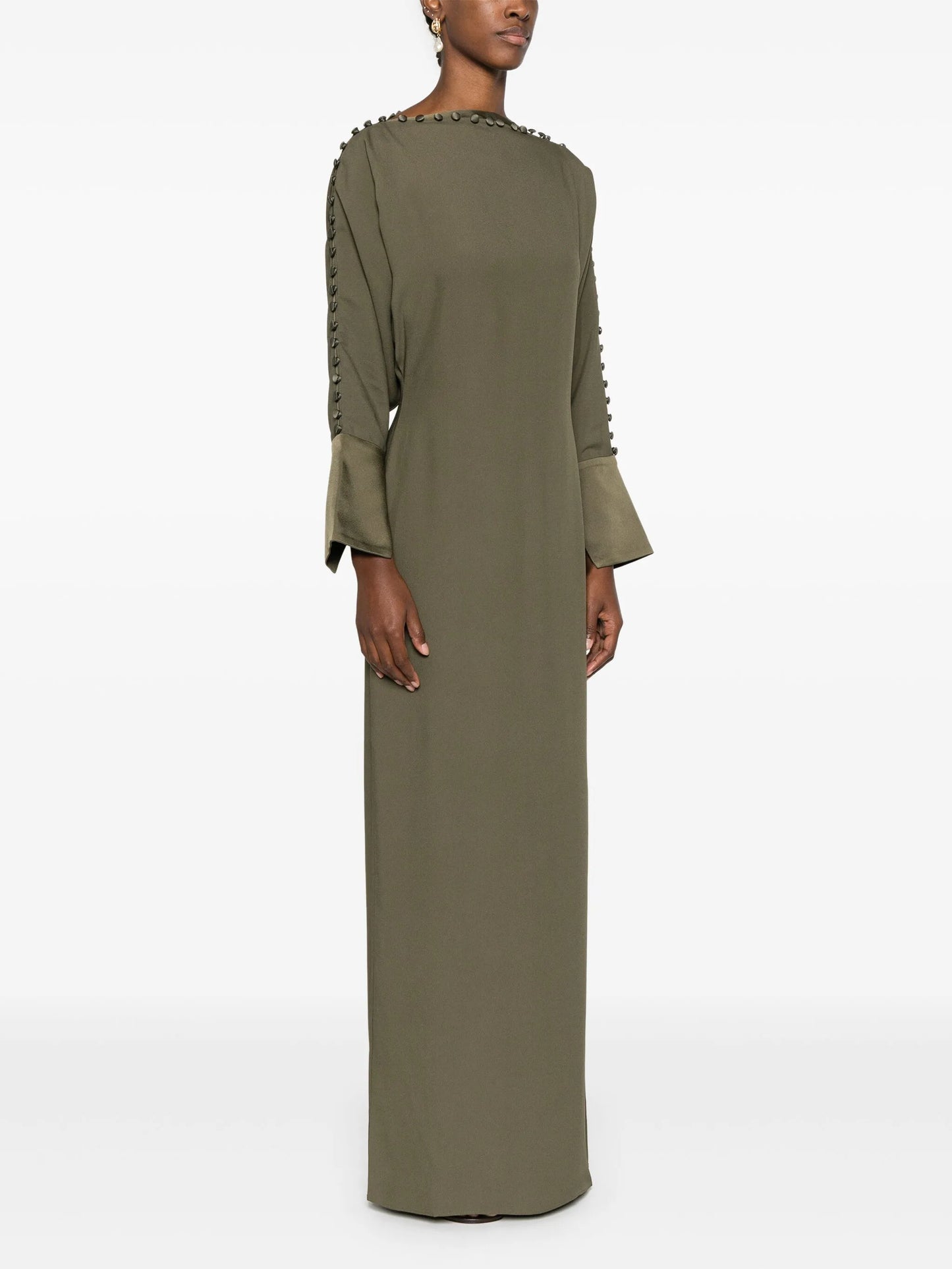 Mila decorative button-detail dress