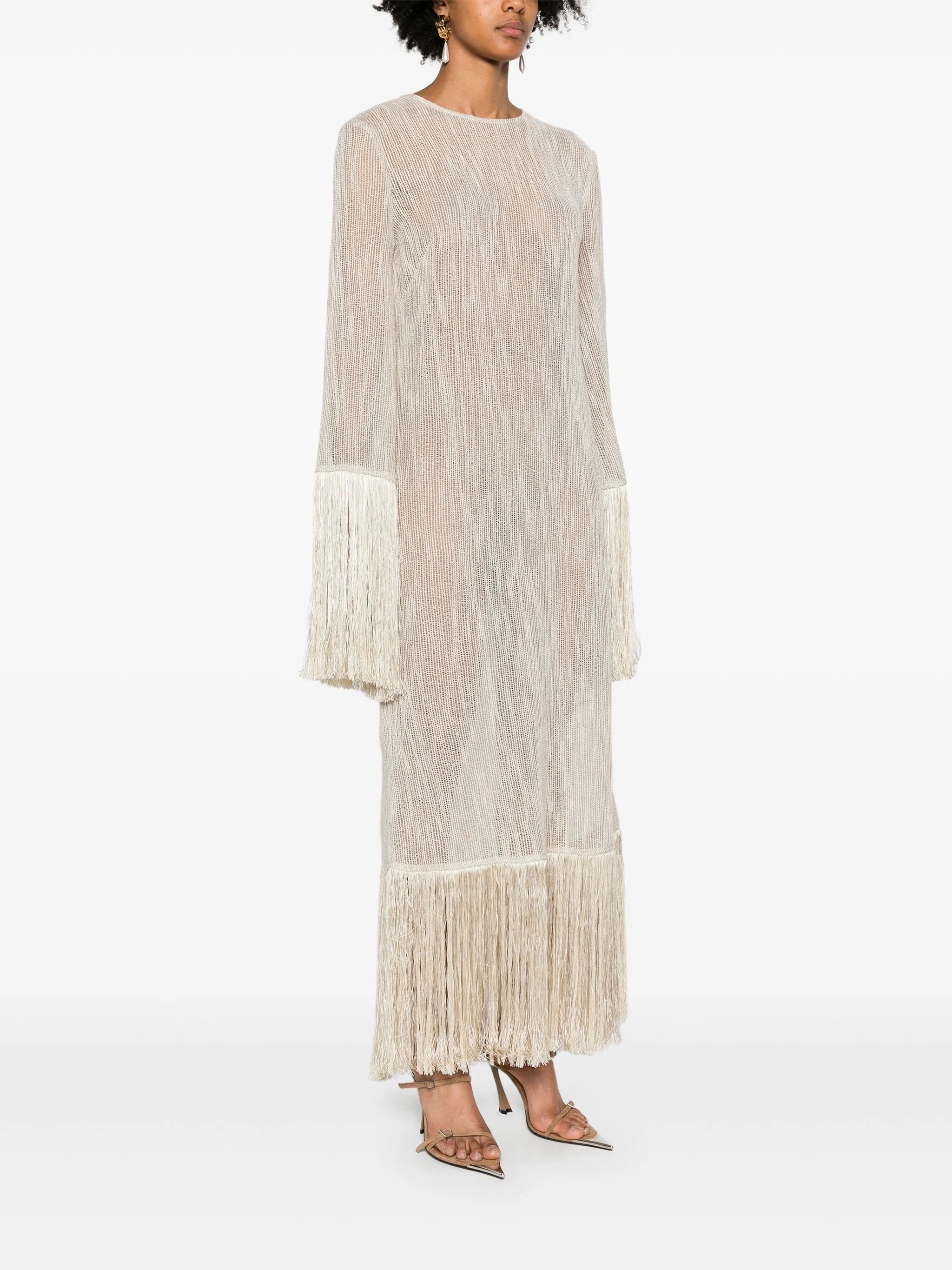 Nile fringed midi dress