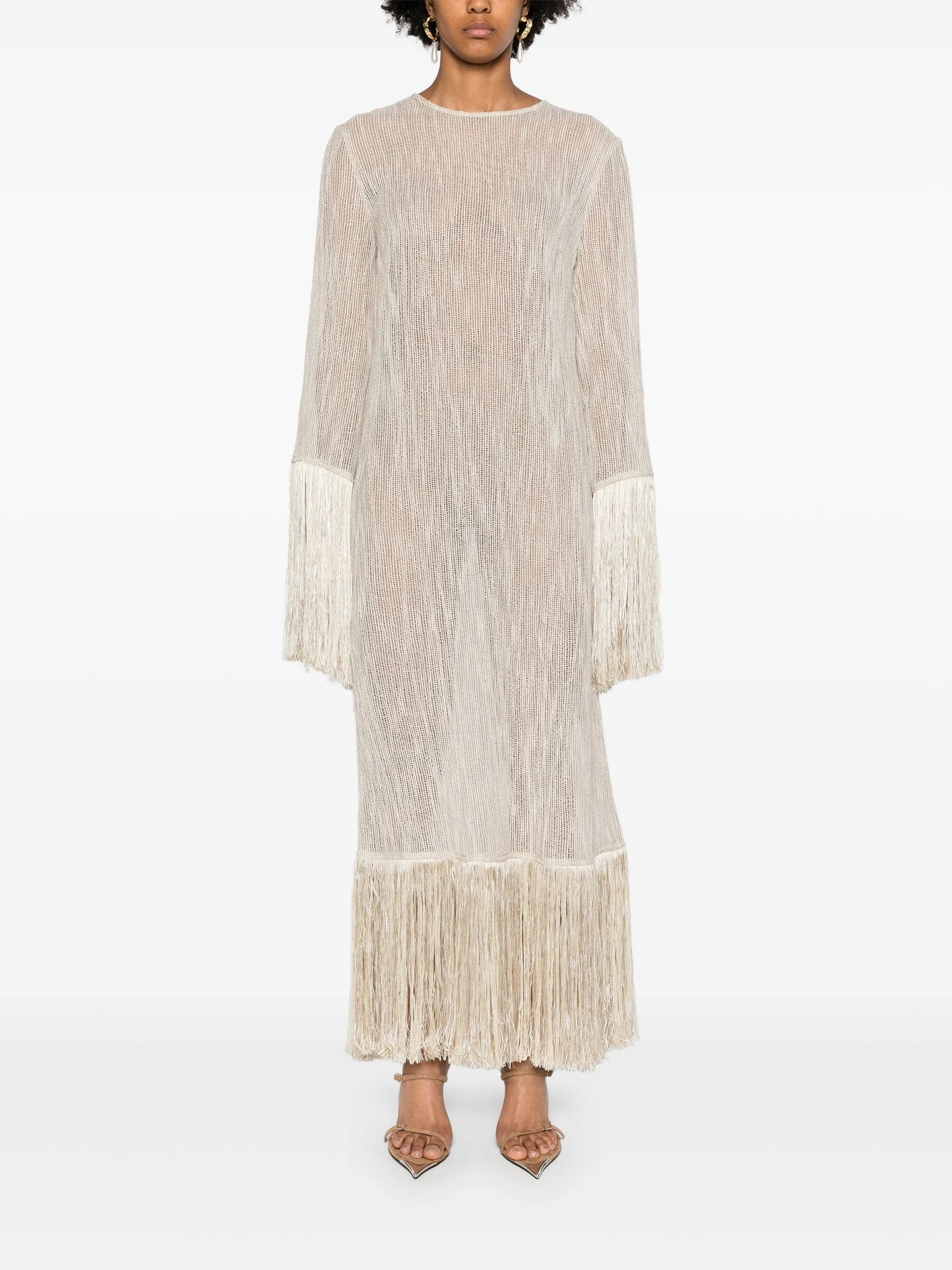Nile fringed midi dress