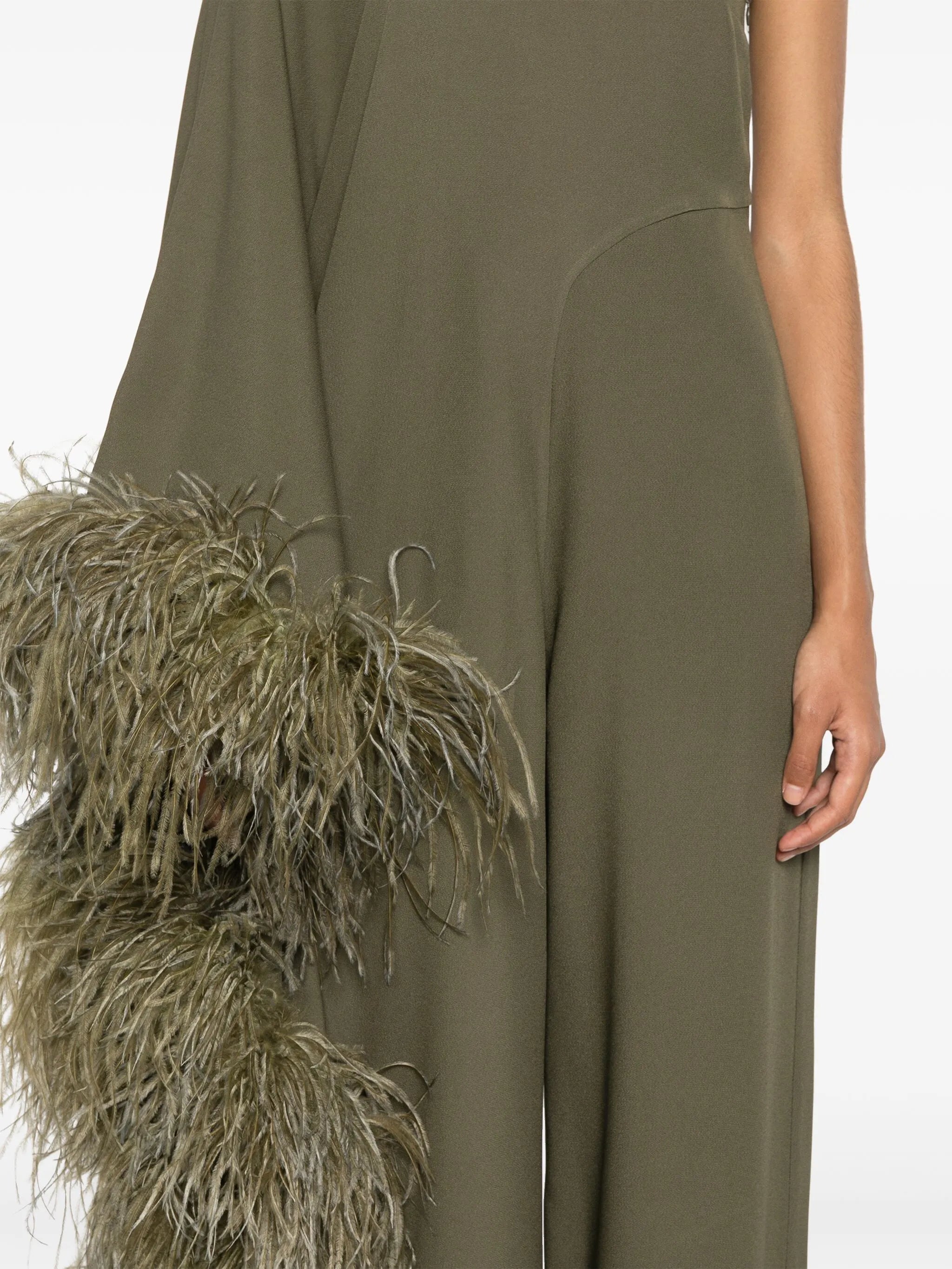 Ebro feather-trim jumpsuit