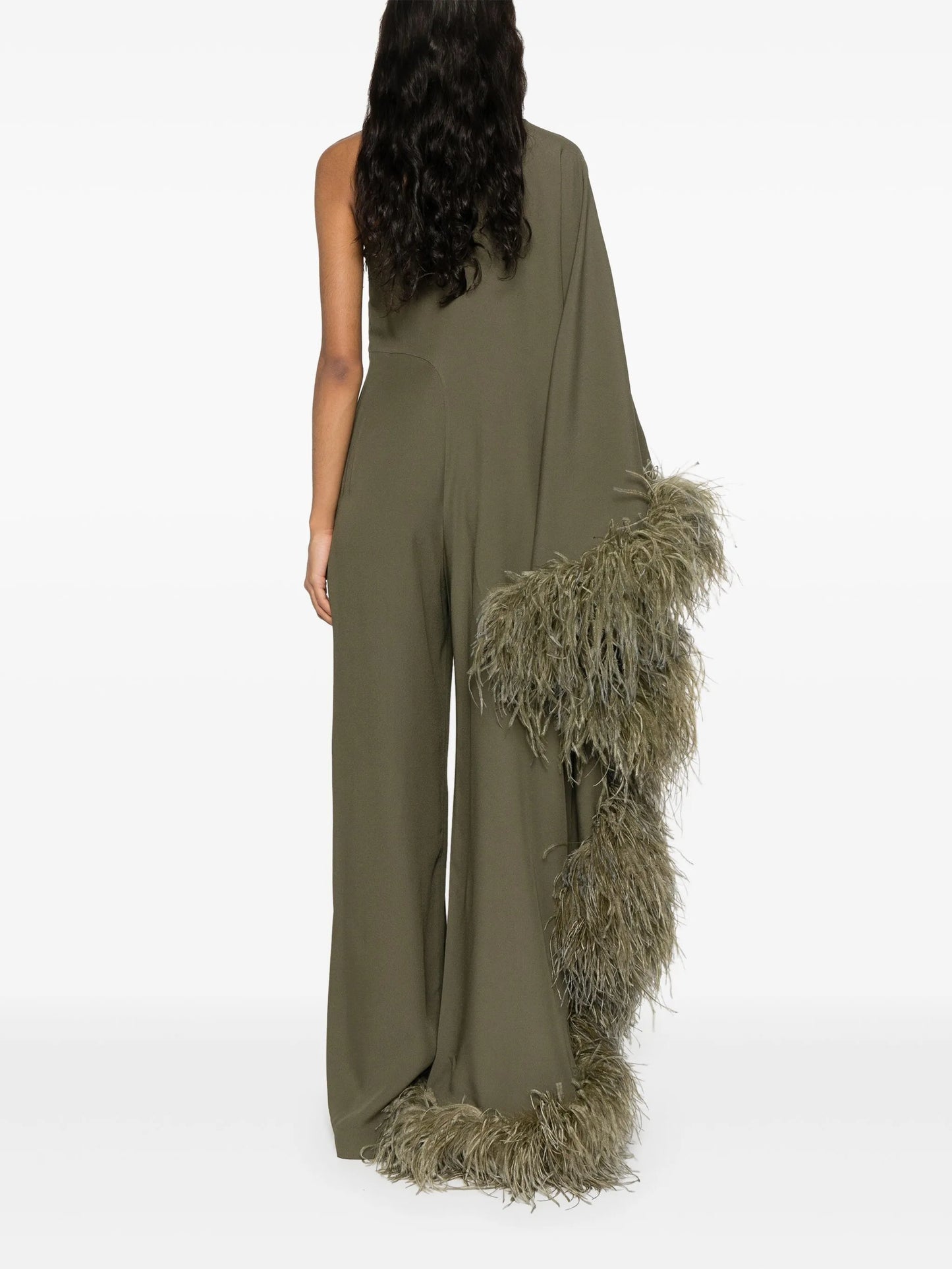 Ebro feather-trim jumpsuit