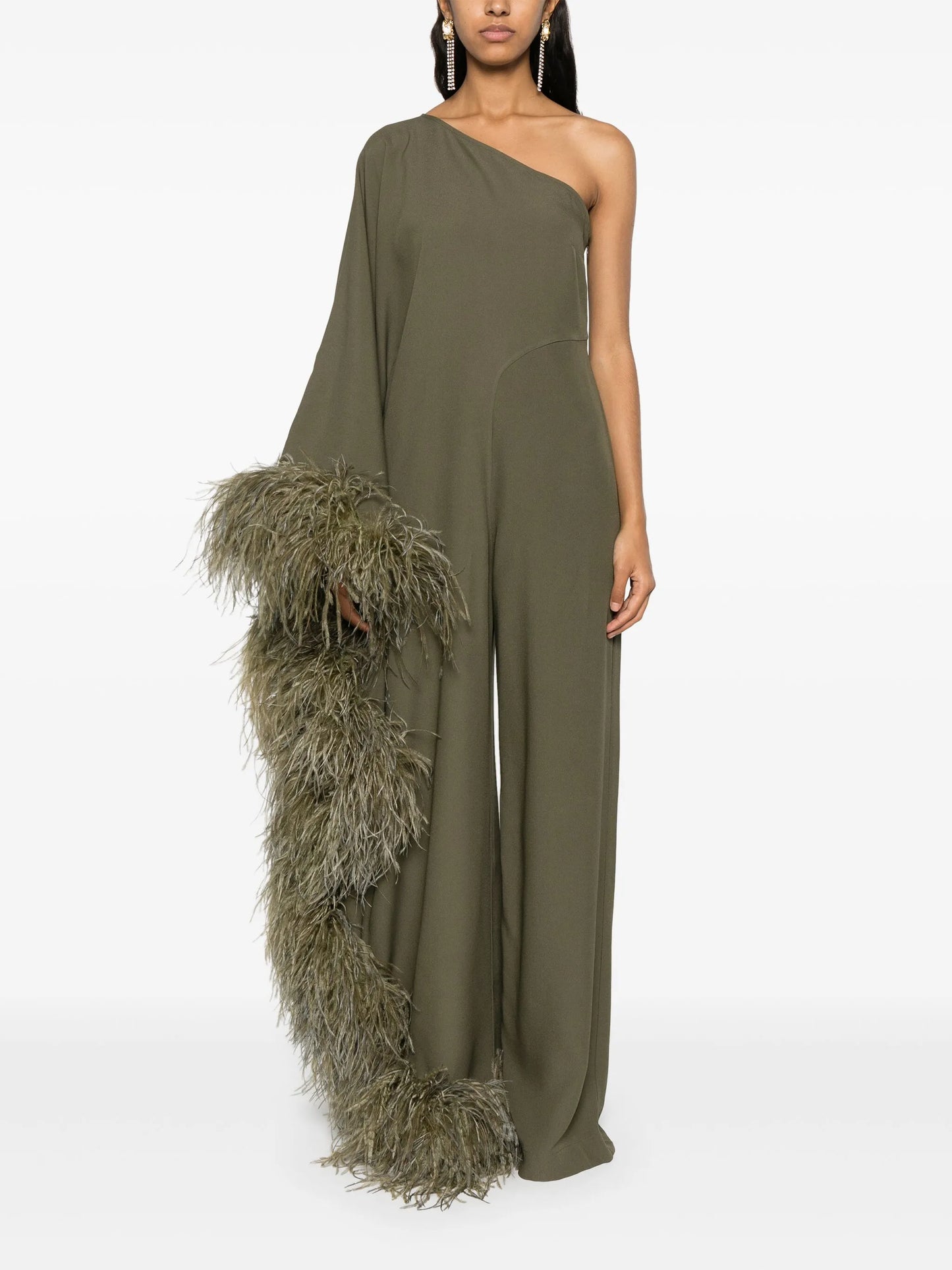 Ebro feather-trim jumpsuit