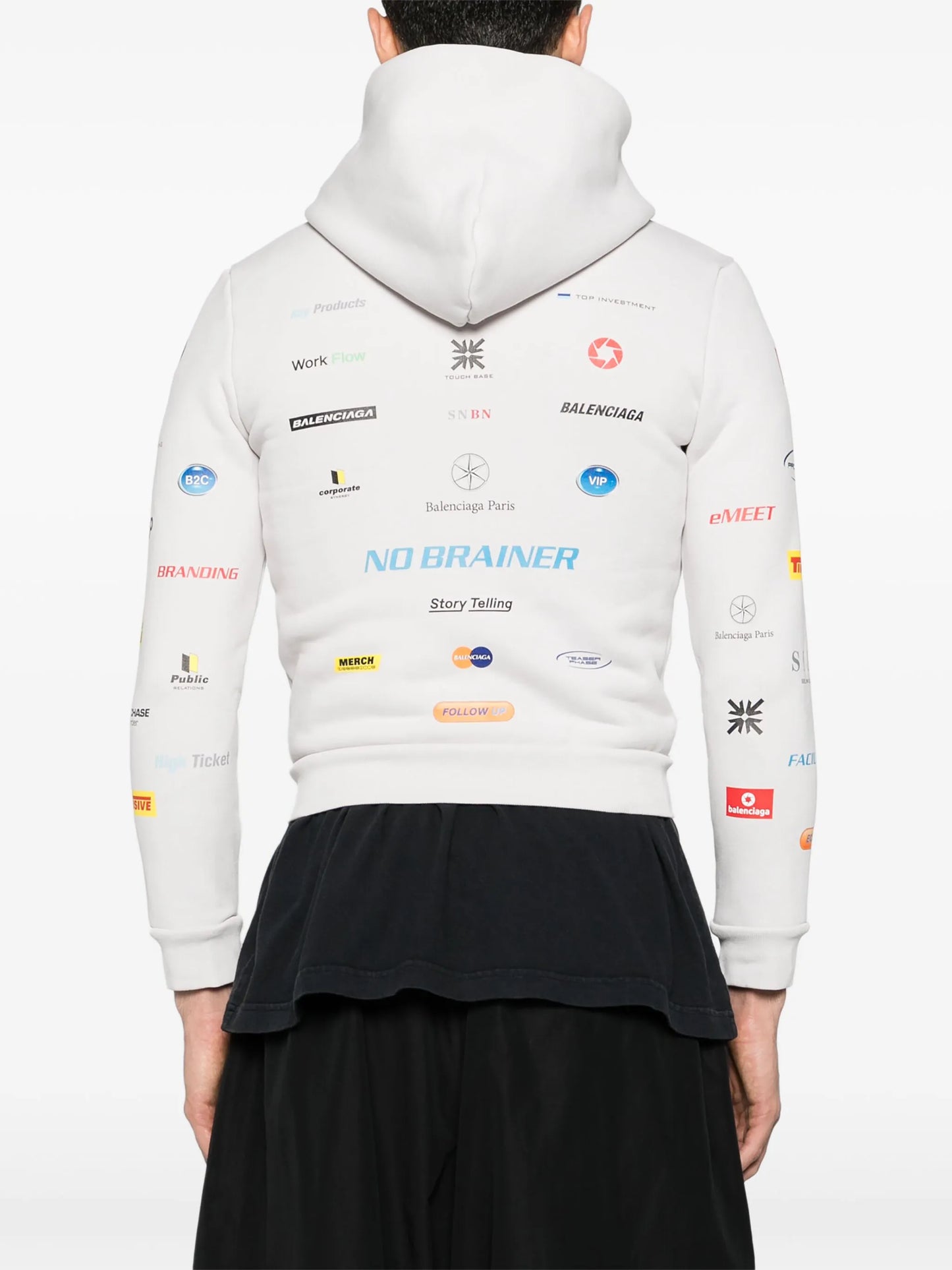 Business English logo-print hoodie