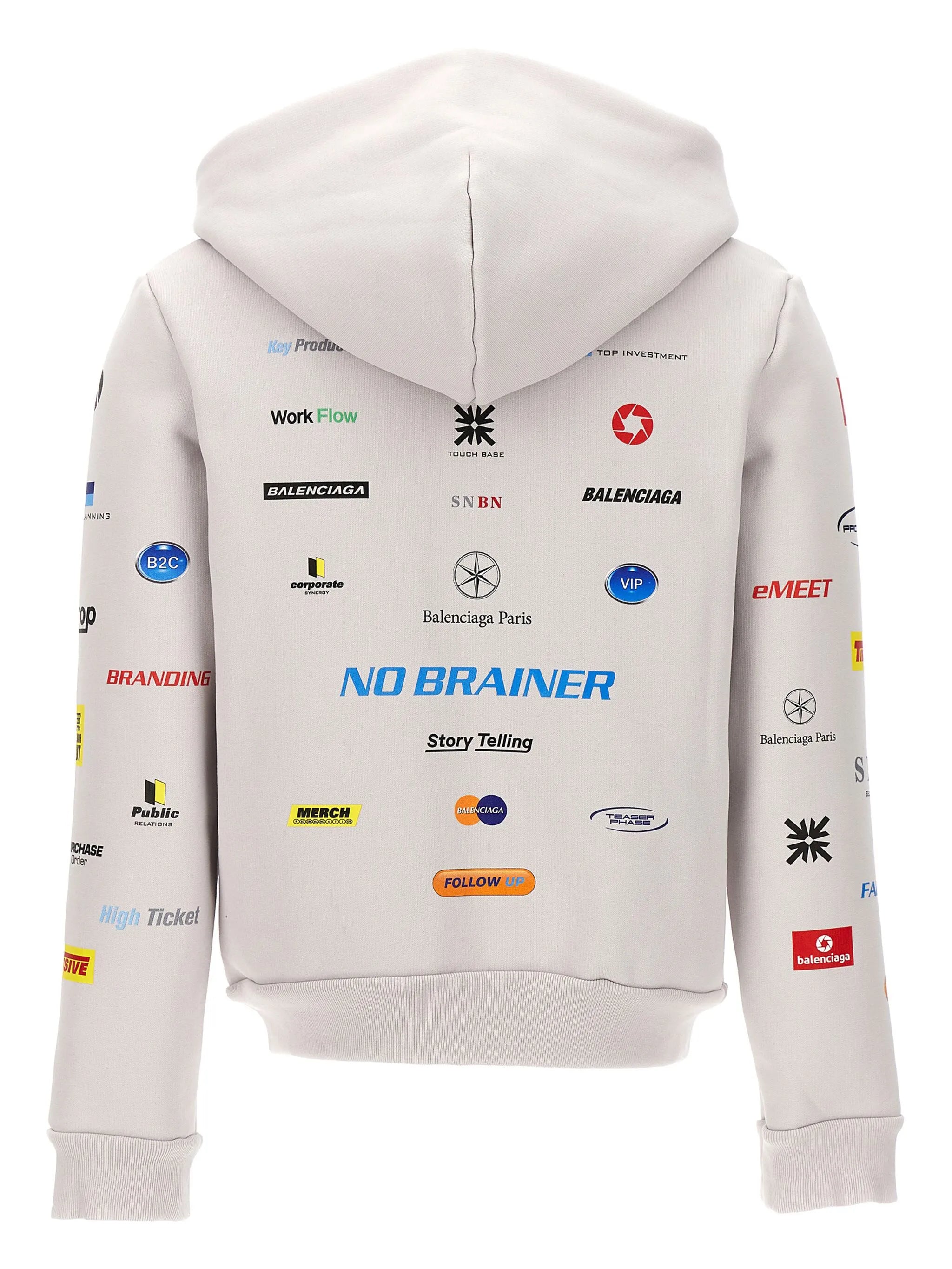 Business English logo-print hoodie