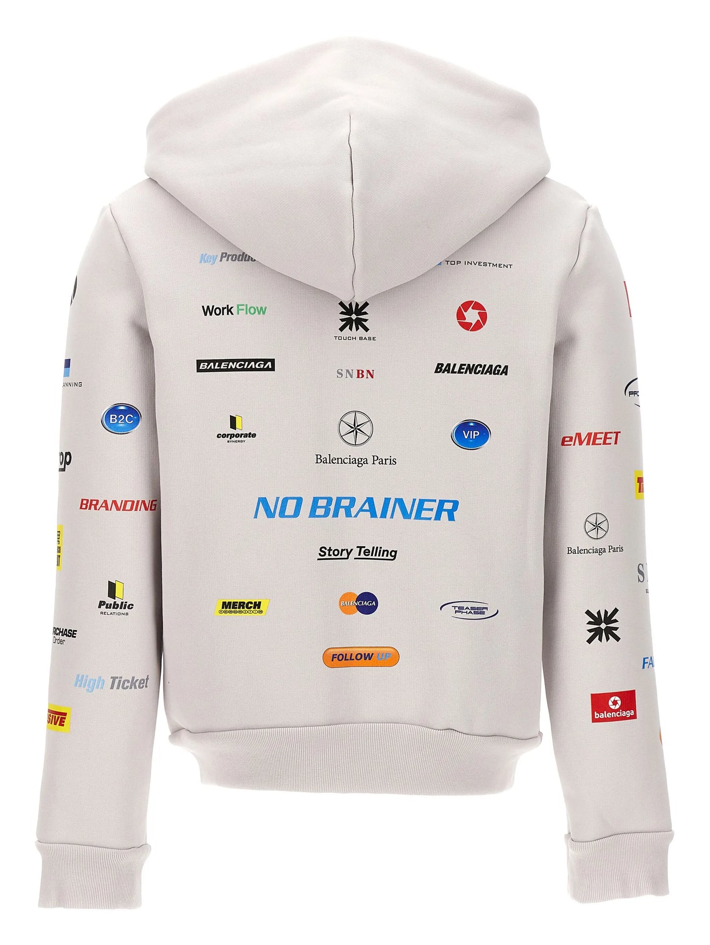 Business English logo-print hoodie
