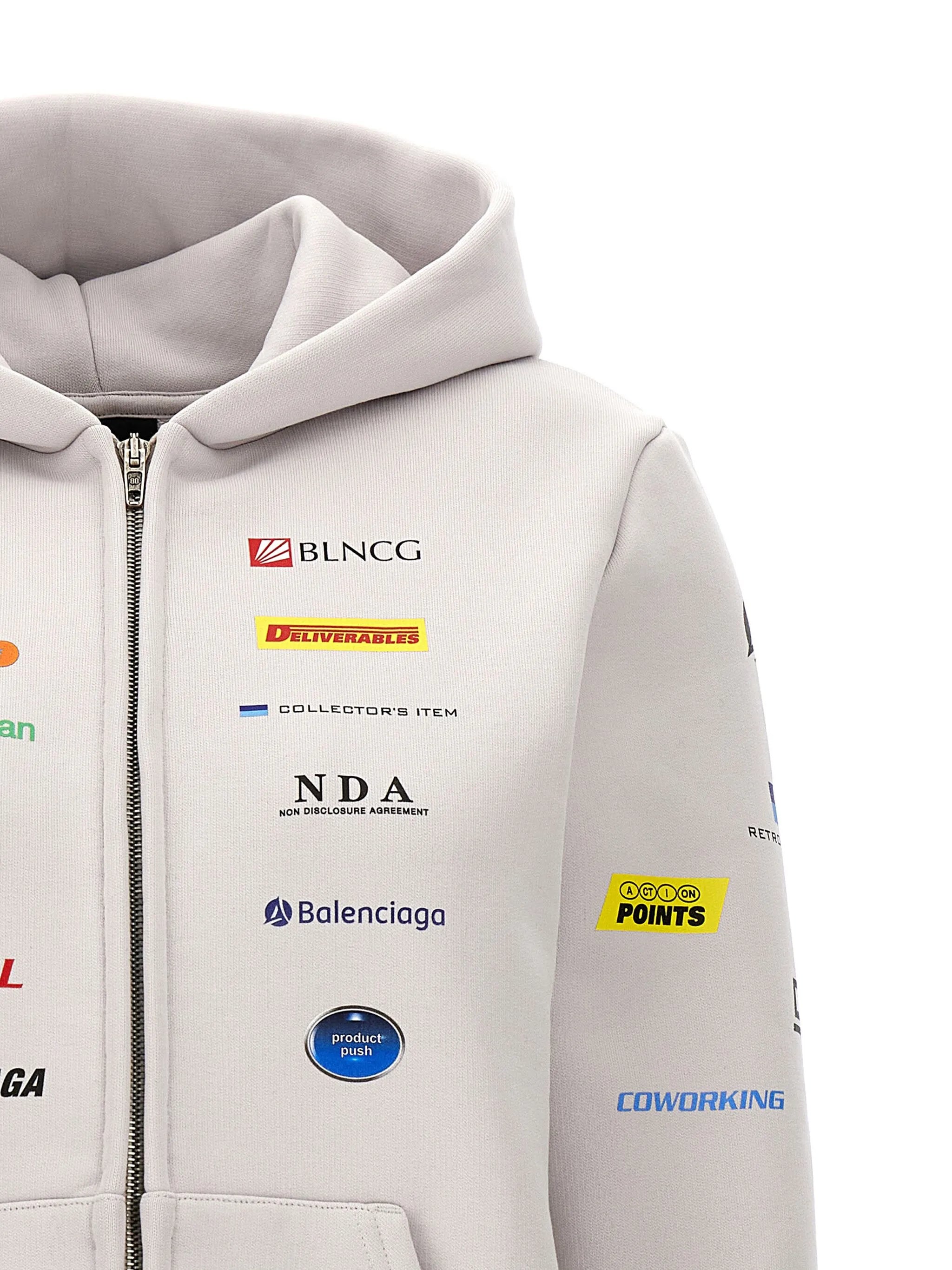 Business English logo-print hoodie
