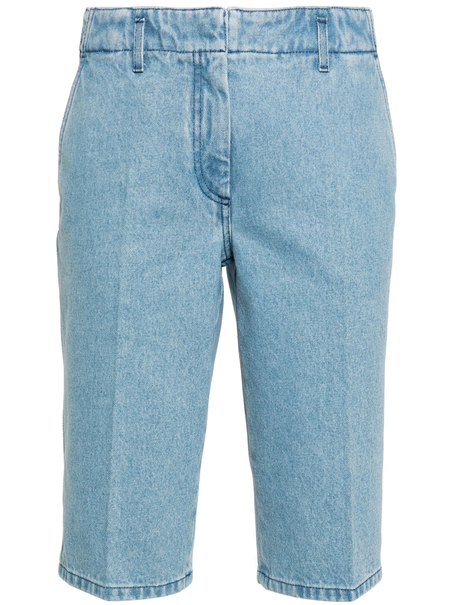 high-waist denim shorts