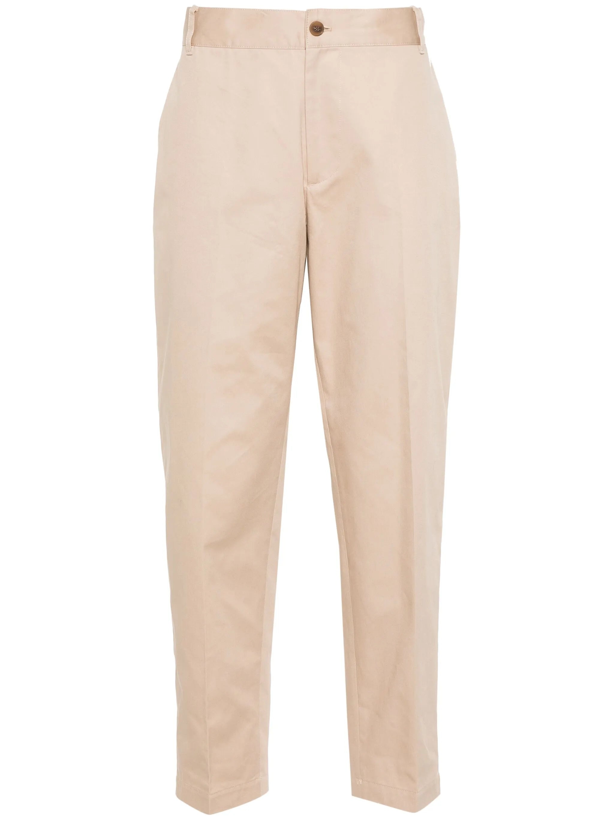 logo-embroidered cotton trousers