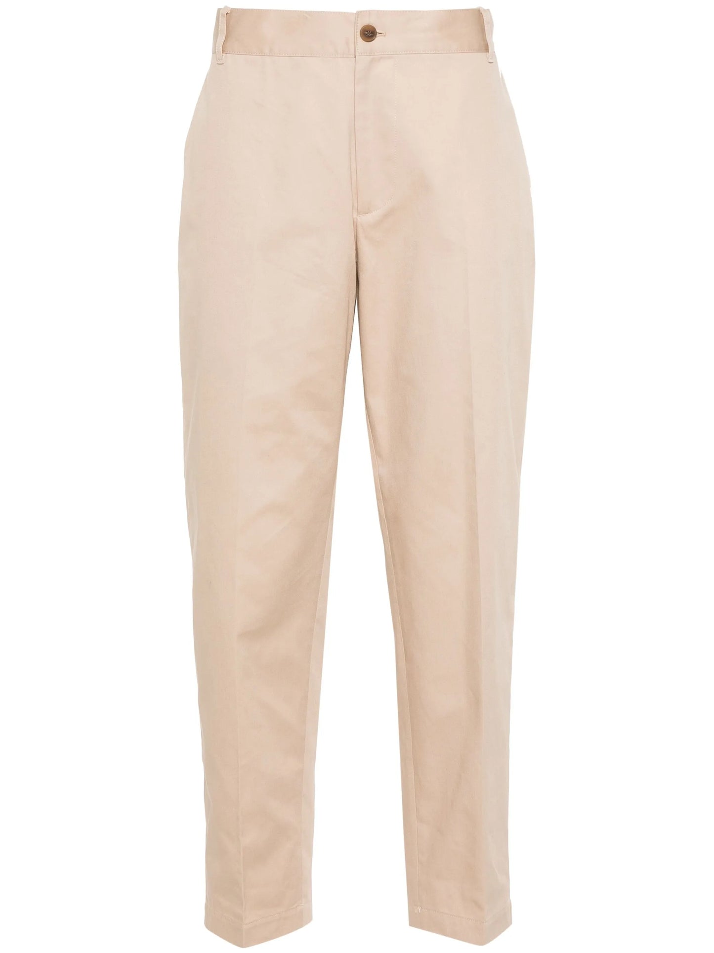logo-embroidered cotton trousers