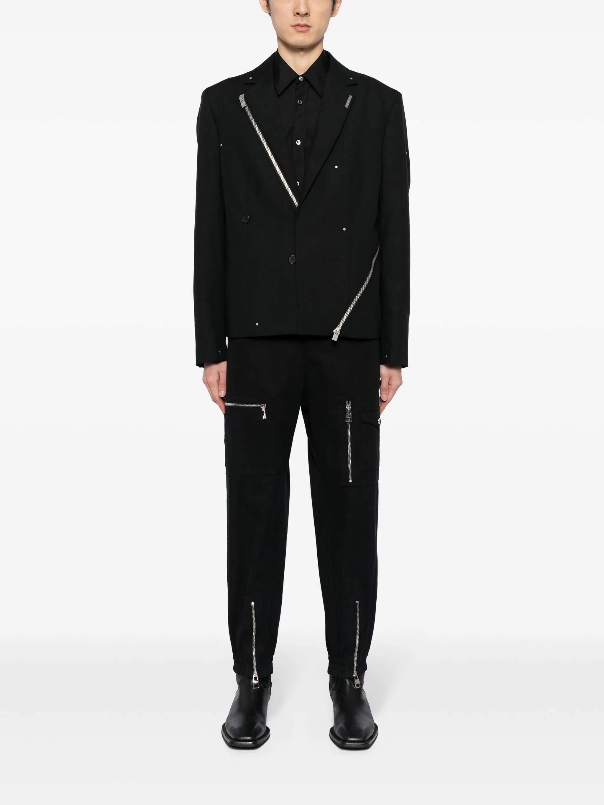 wool-kid mohair blend tailored jacket