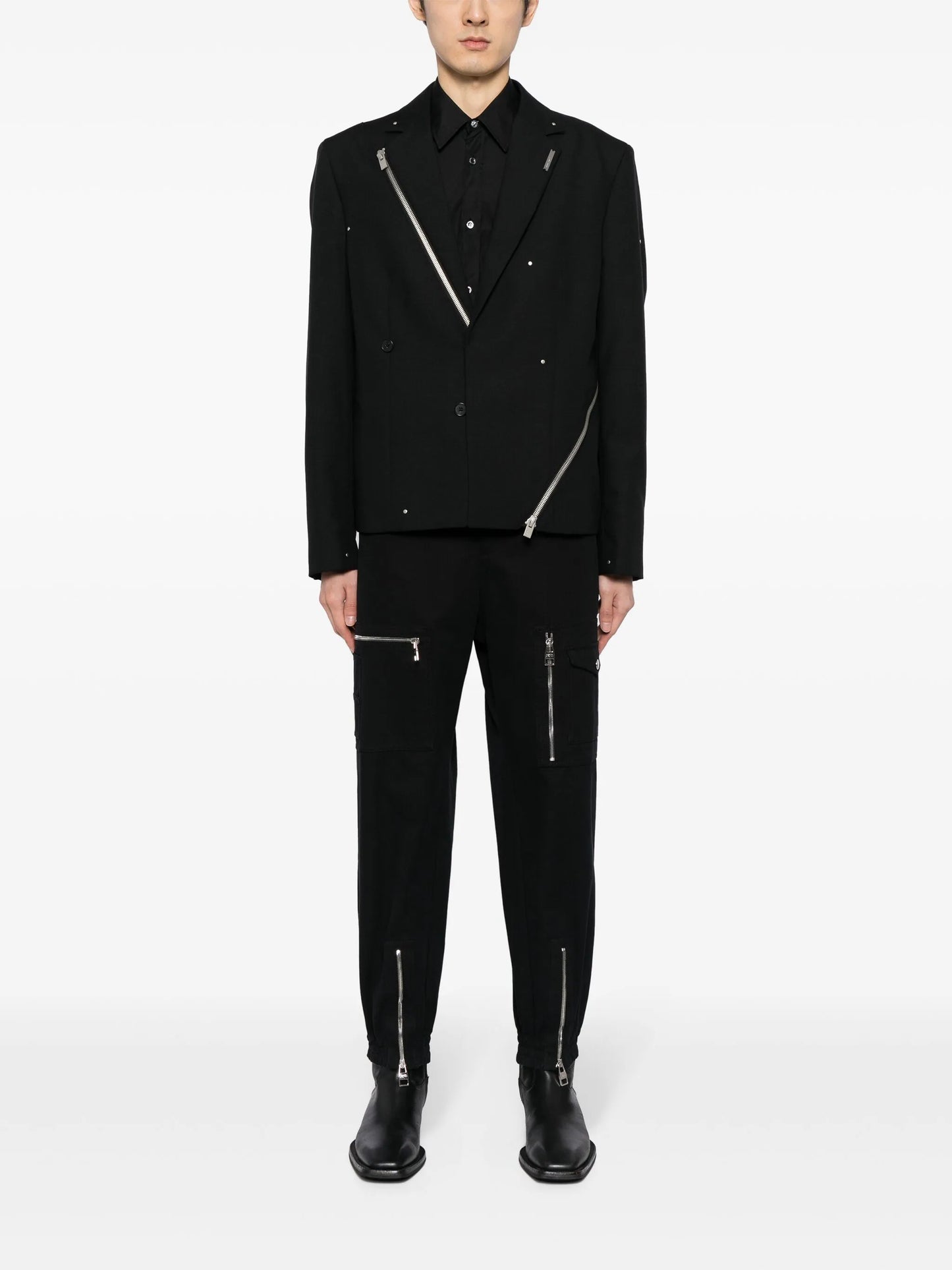 wool-kid mohair blend tailored jacket