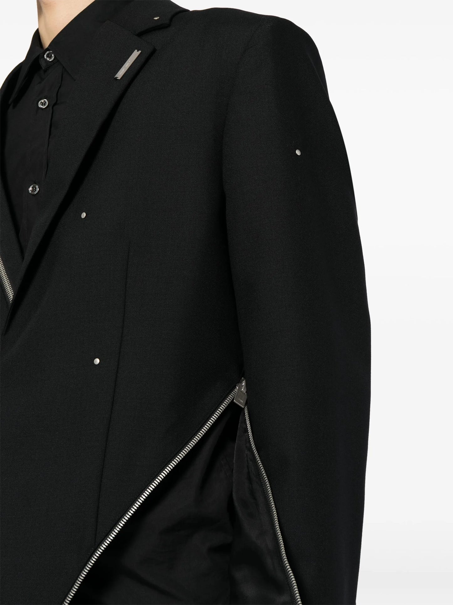 wool-kid mohair blend tailored jacket