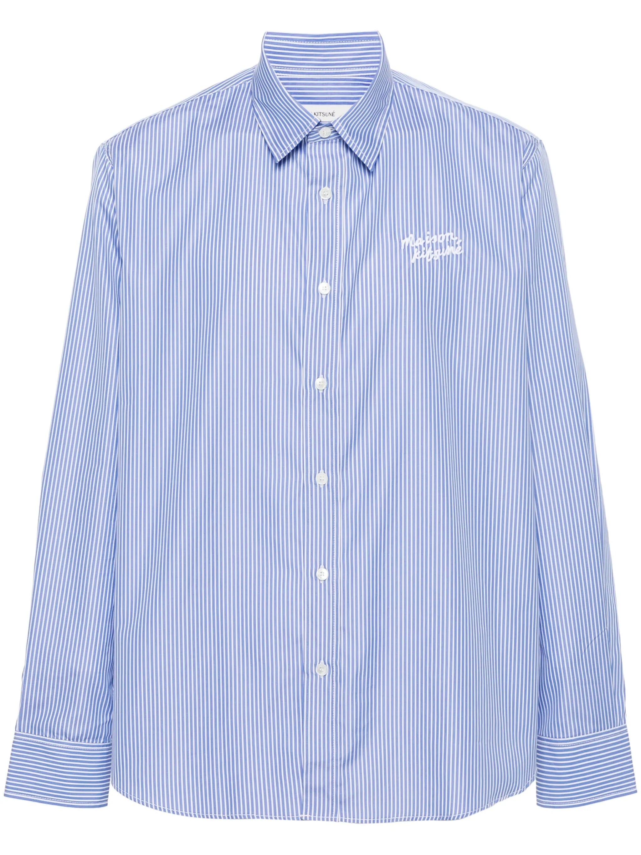 logo-embroidered cotton shirt