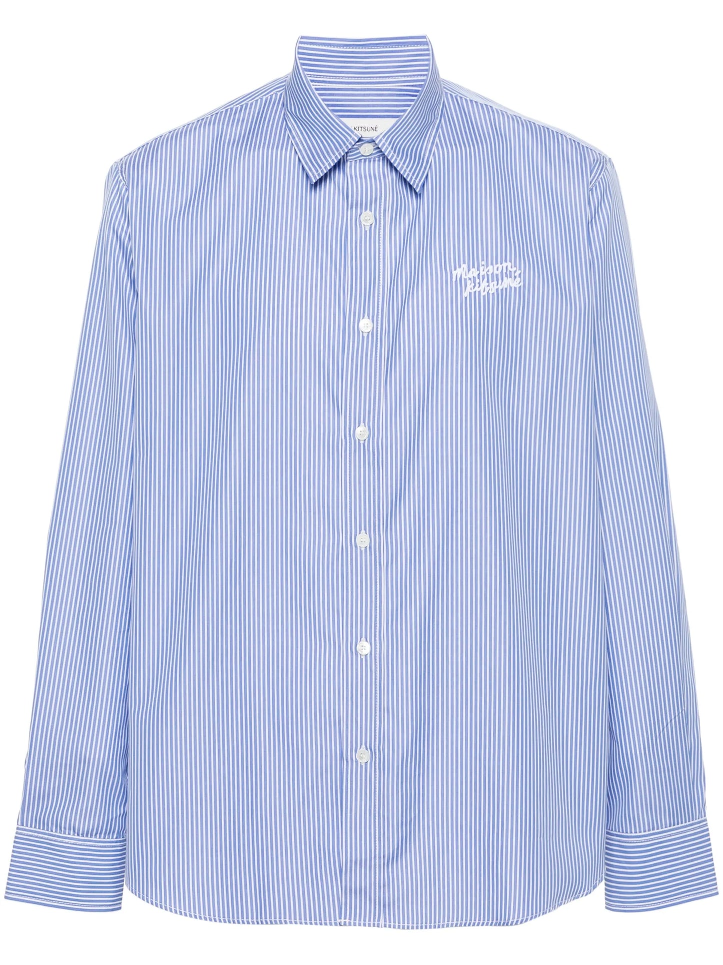 logo-embroidered cotton shirt