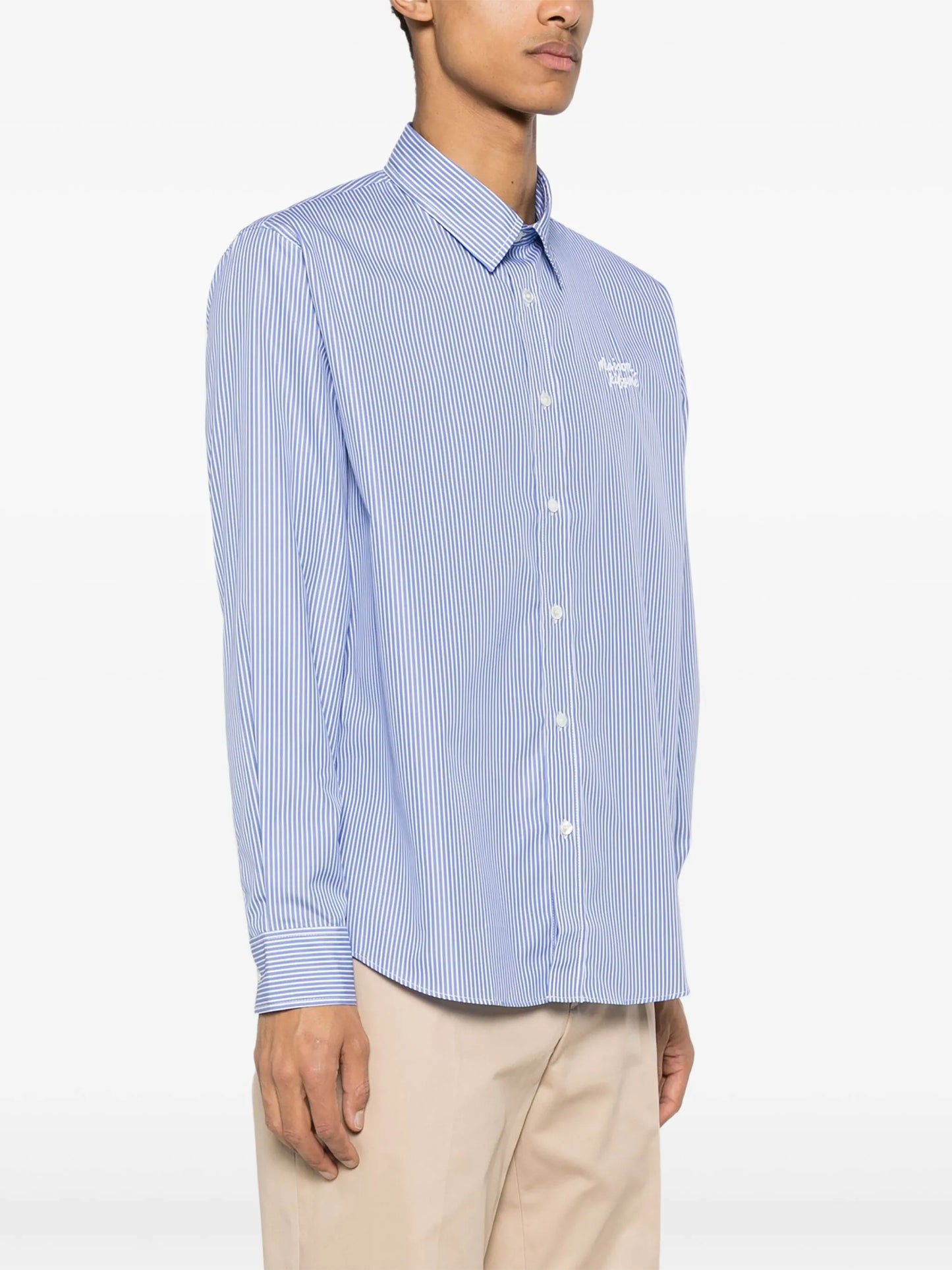 logo-embroidered cotton shirt