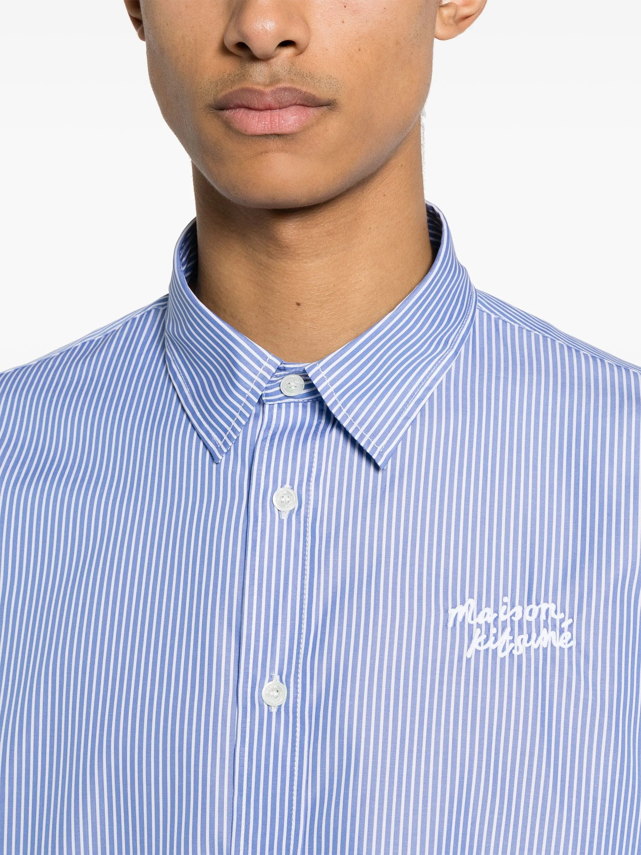 logo-embroidered cotton shirt