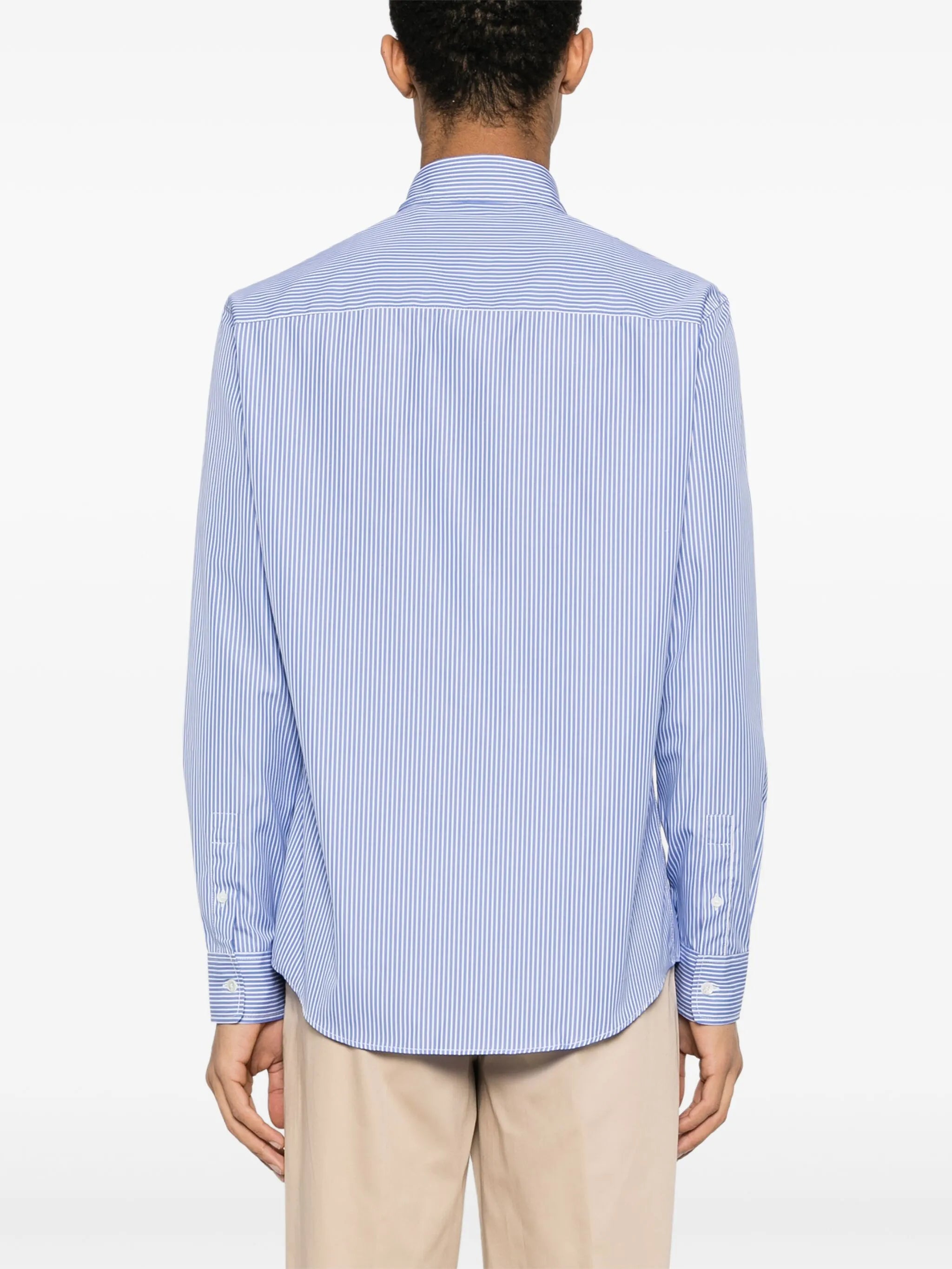 logo-embroidered cotton shirt