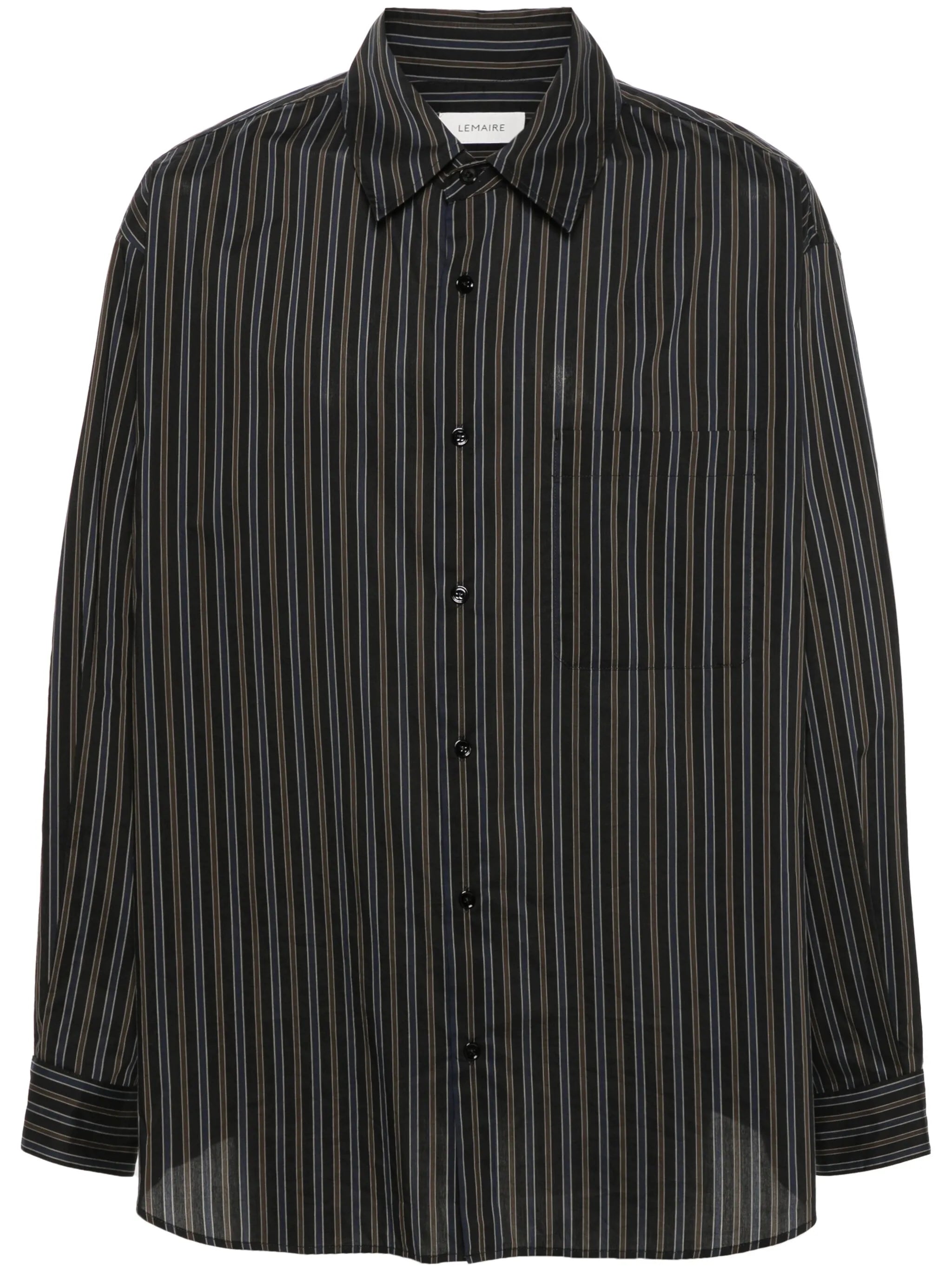 long-sleeved striped shirt
