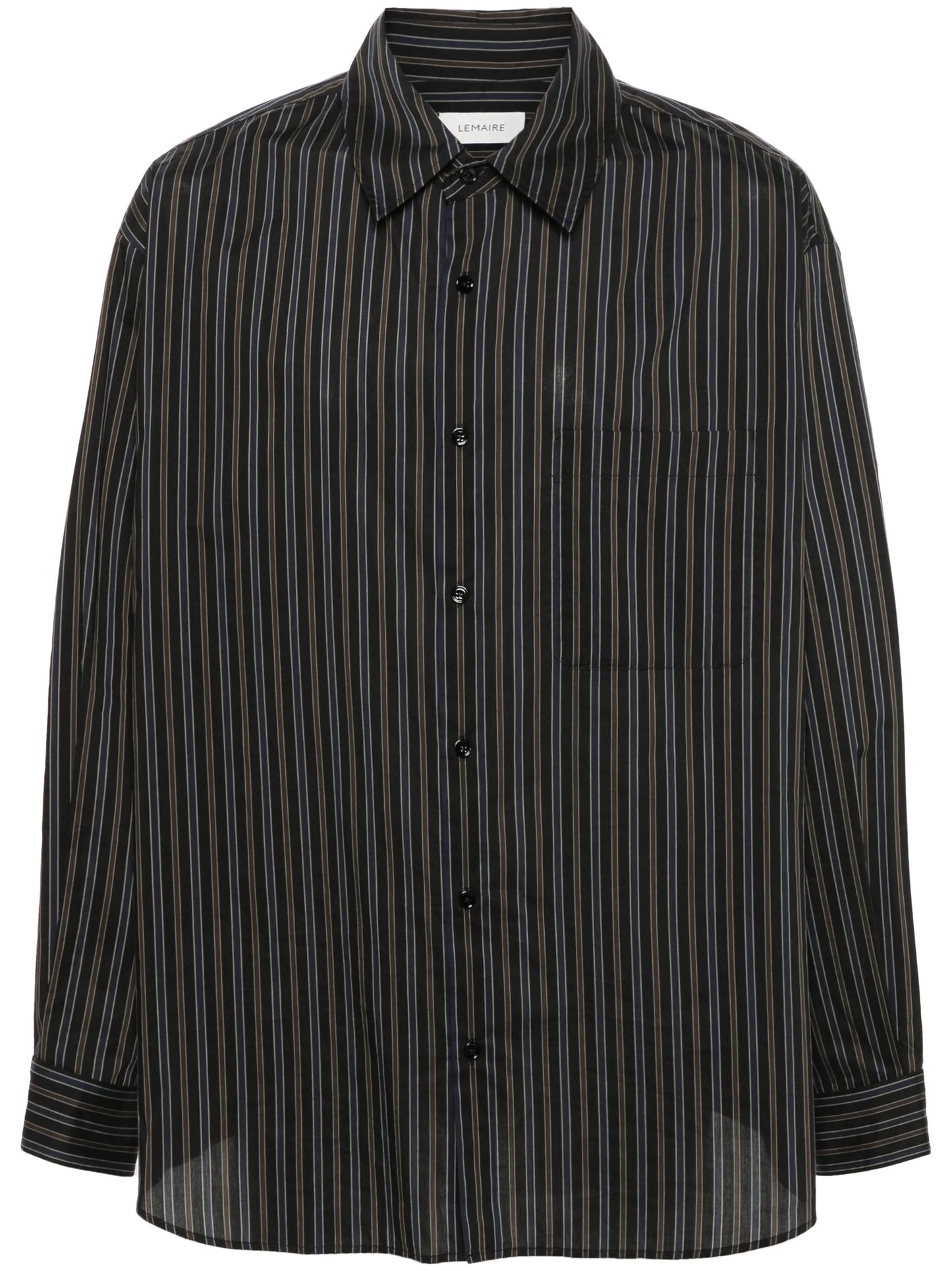 long-sleeved striped shirt