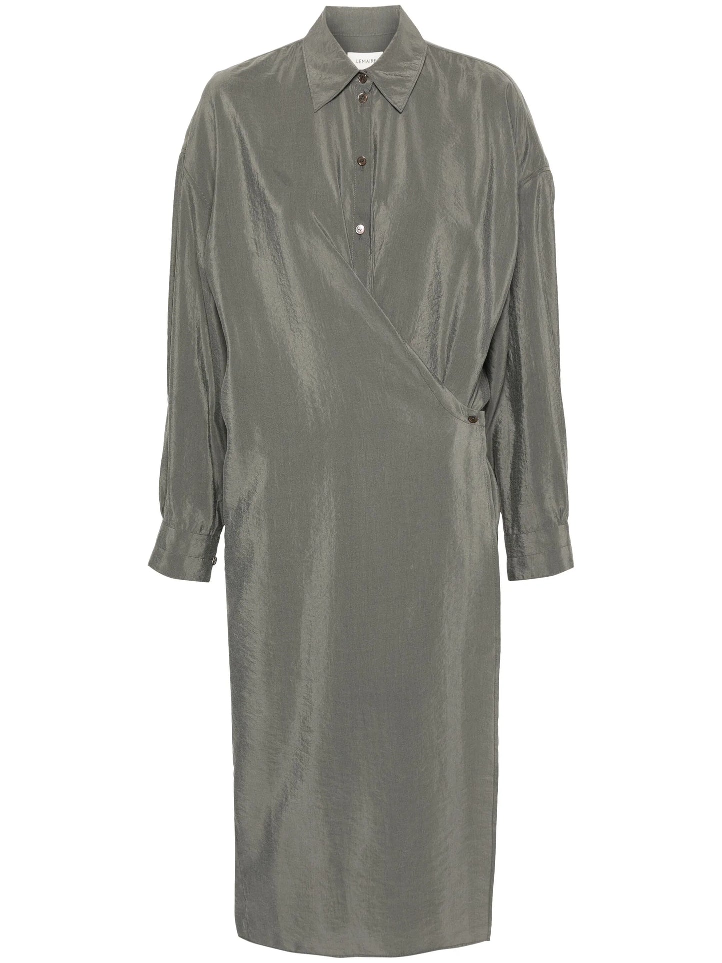 Twisted wrap midi dress