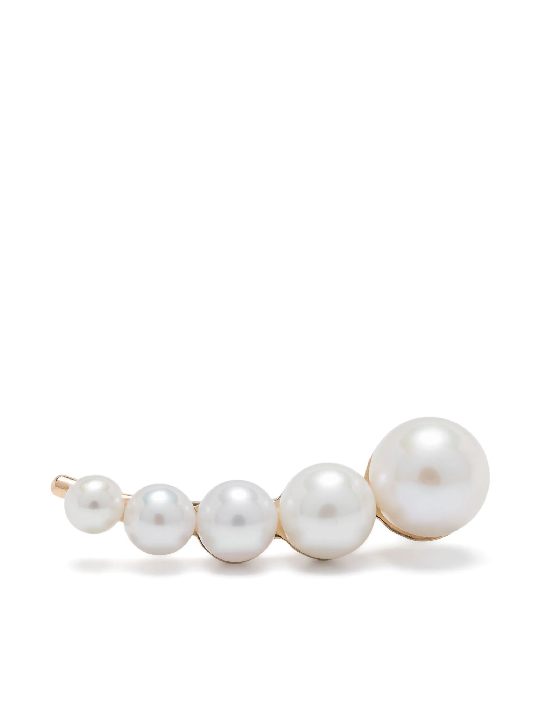 14kt yellow gold Petite Croissant Japonais freshwater pearl single earring