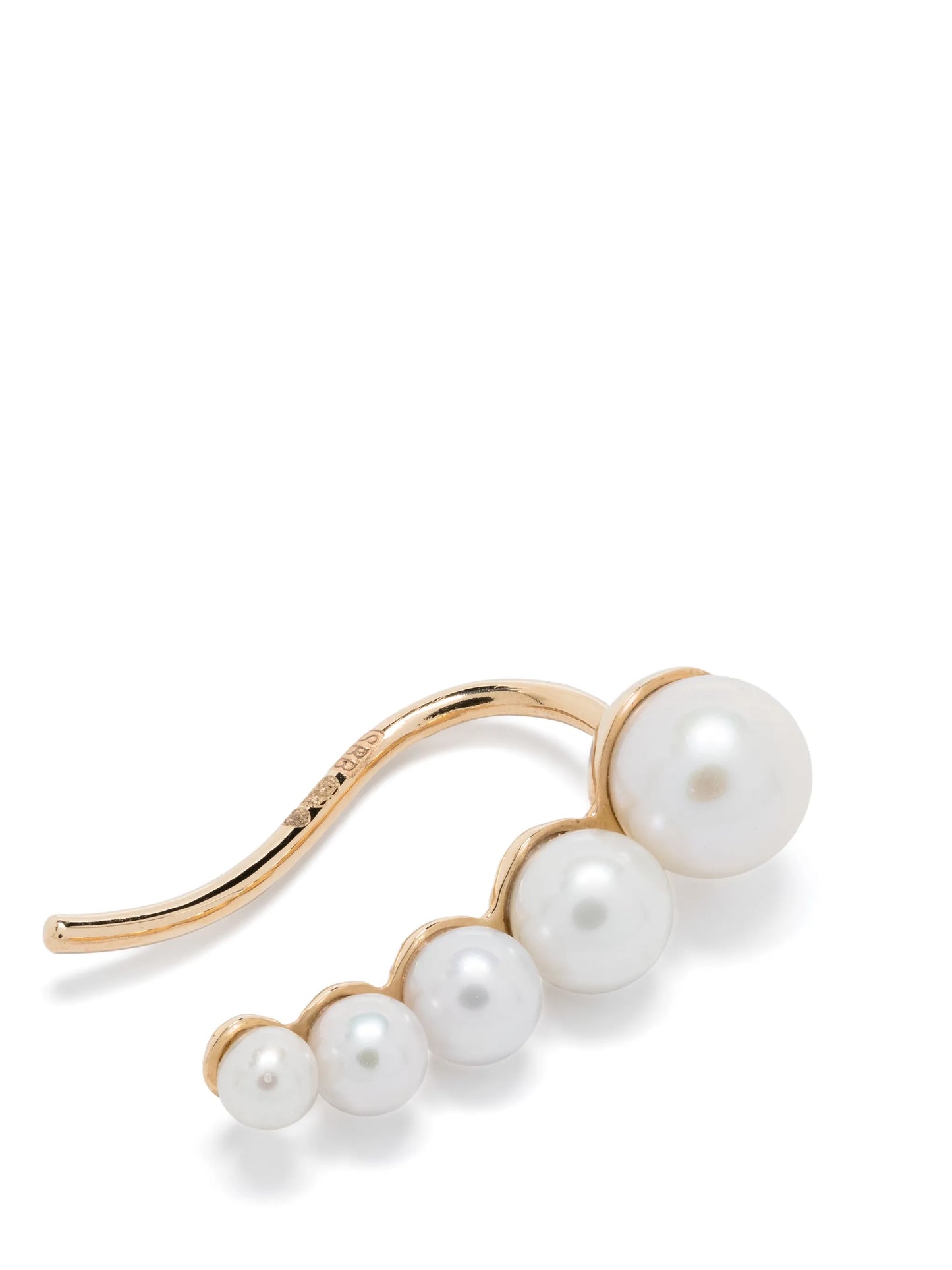 14kt yellow gold Petite Croissant Japonais freshwater pearl single earring