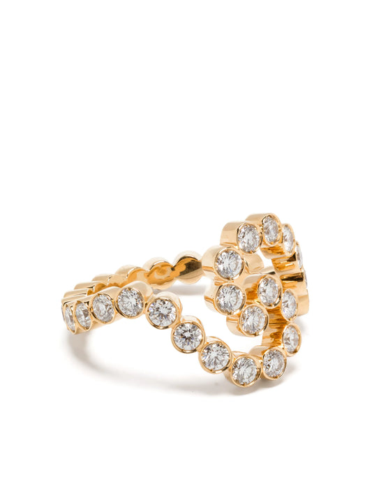 18kt recycled yellow gold Gaia Diamant ring