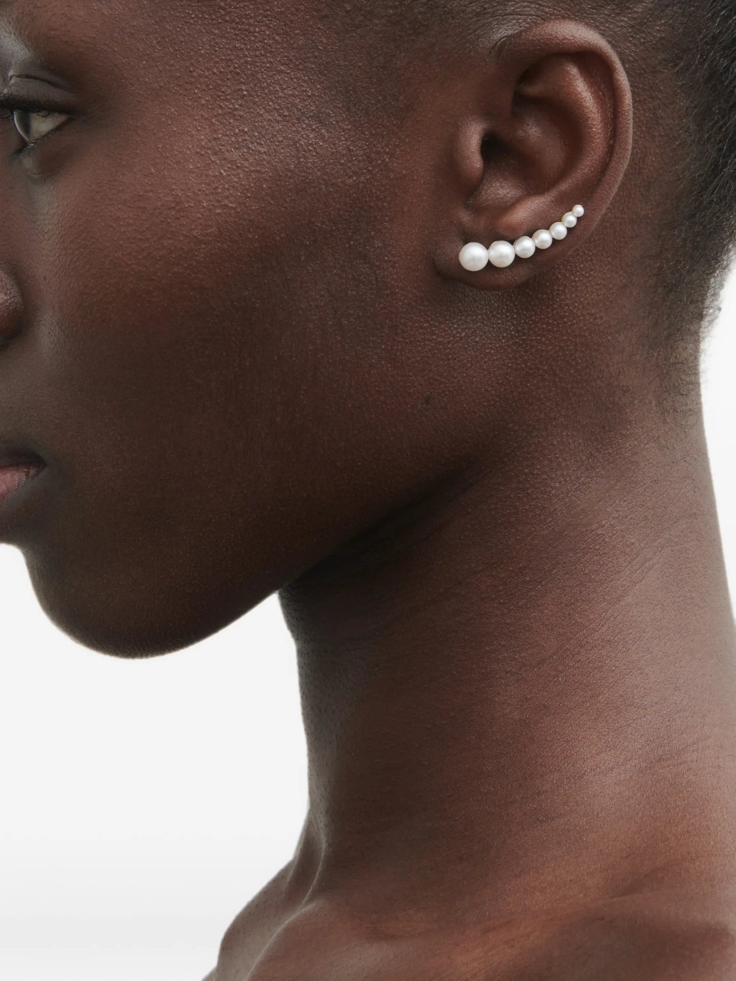 Croissant Japonais pearl single earring