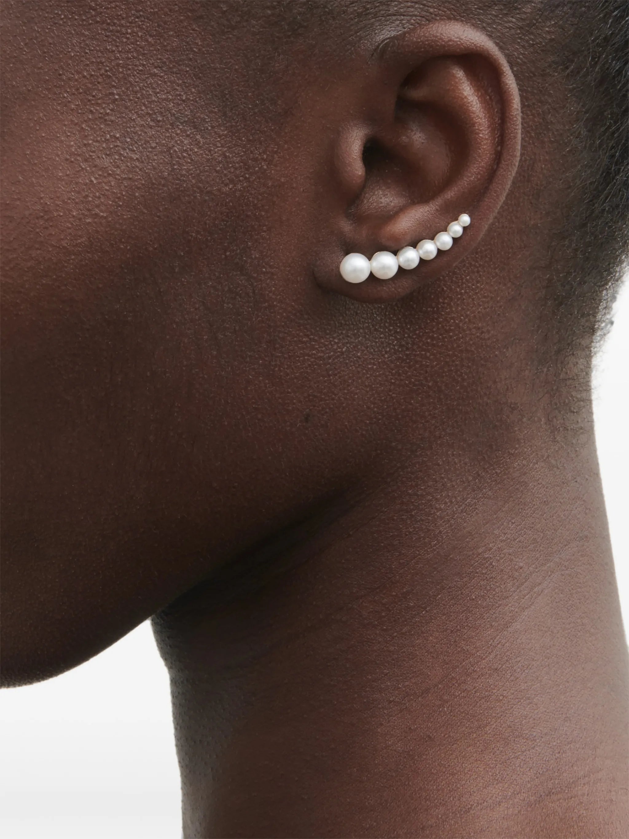 Croissant Japonais pearl single earring