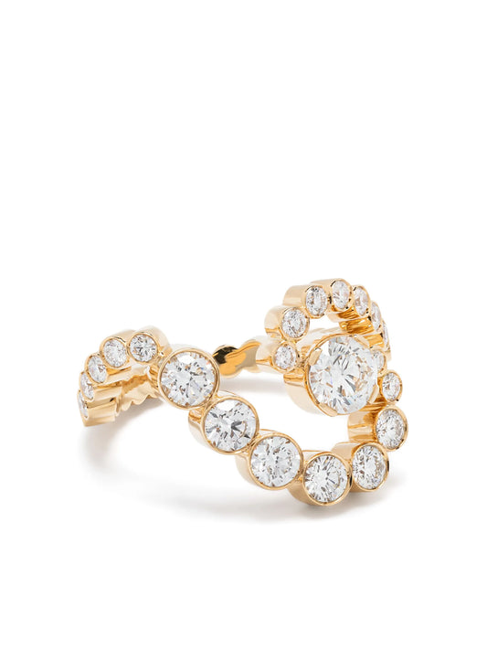 18kt recycled yellow gold Gaia diamond band ring