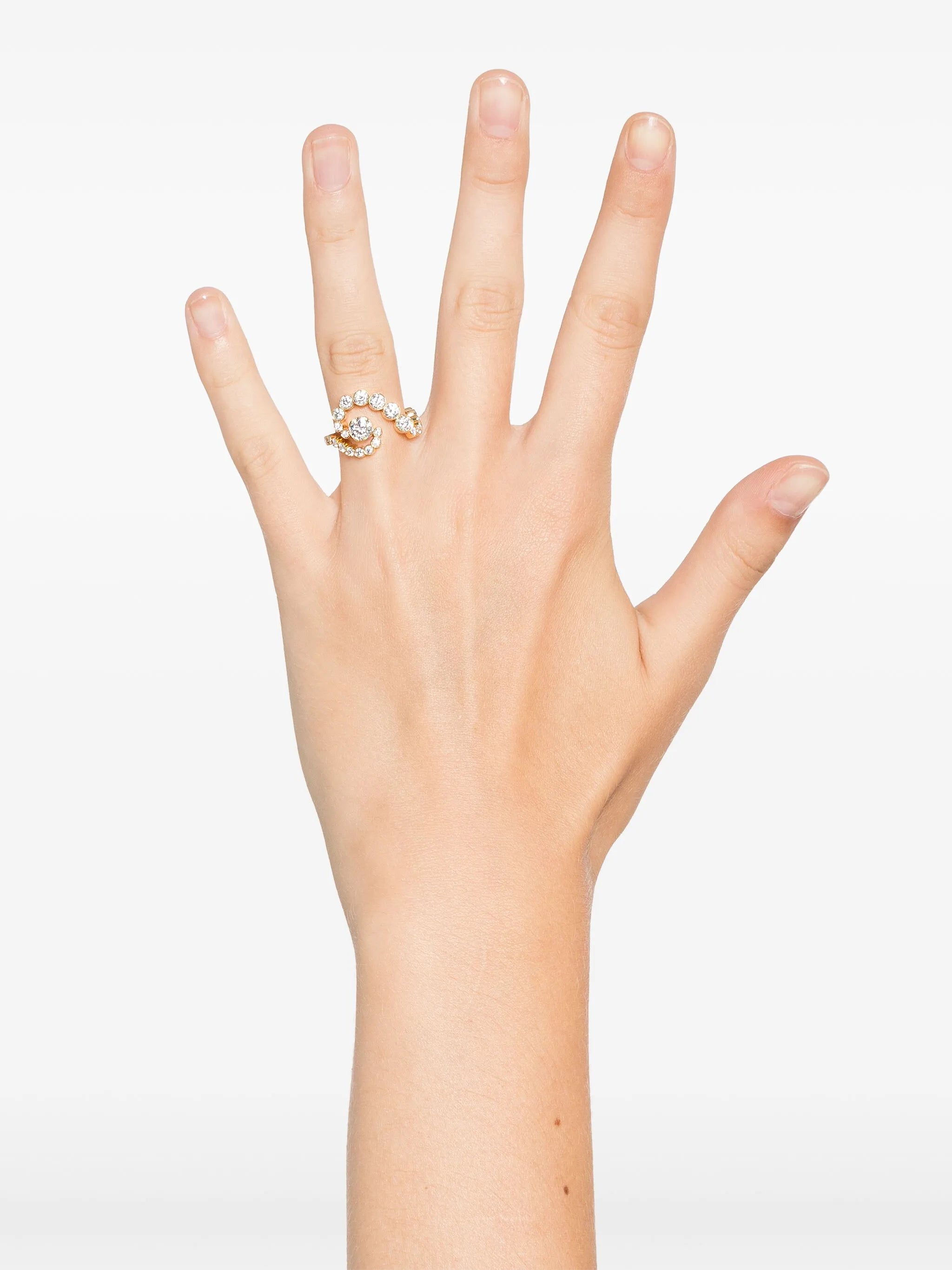 18kt recycled yellow gold Gaia diamond band ring