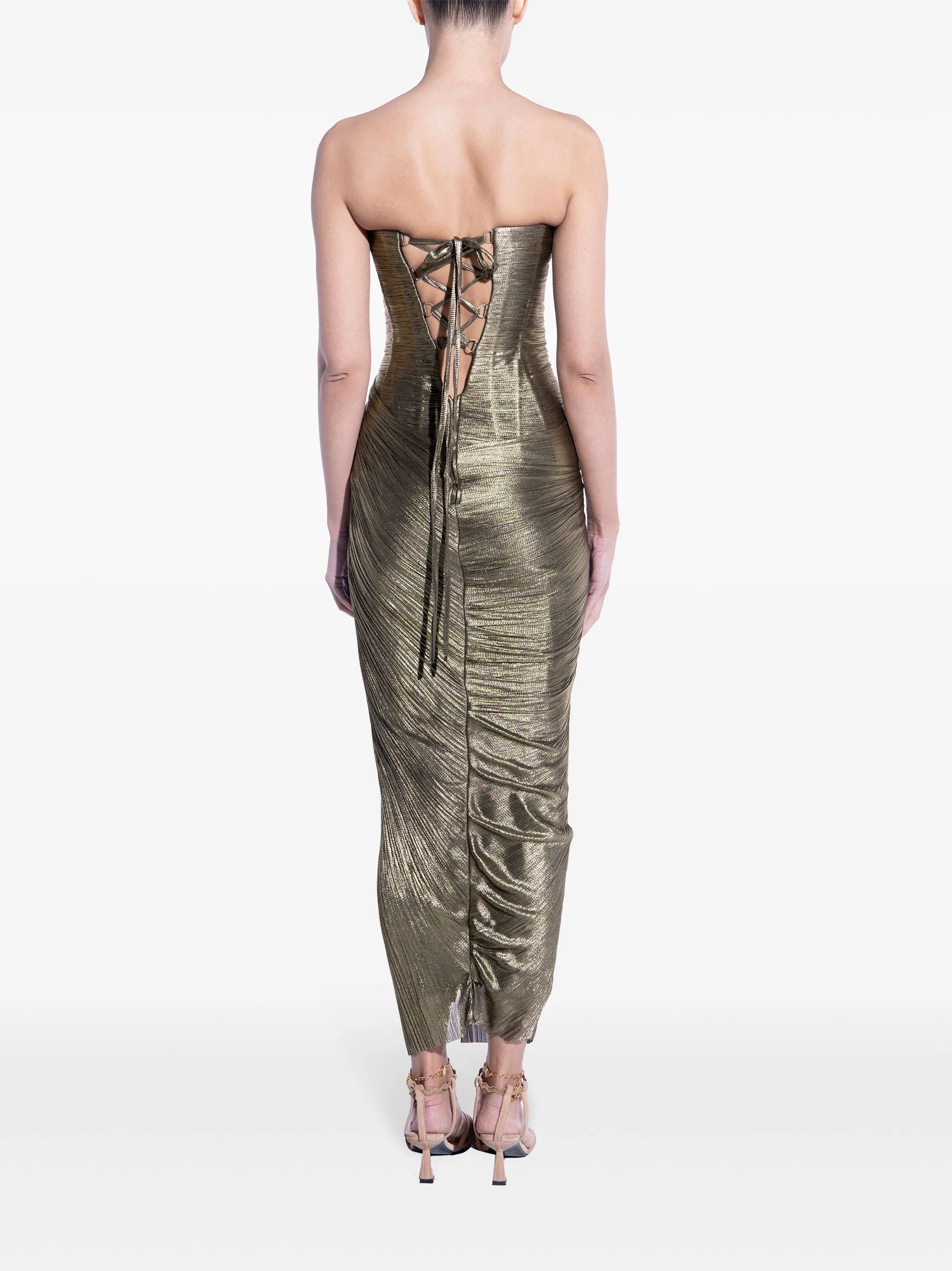 Ruby metallic midi dress